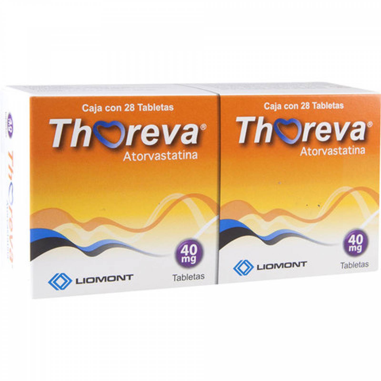THOREVA 2 CAJAS CON 30 TABLETAS 40MG