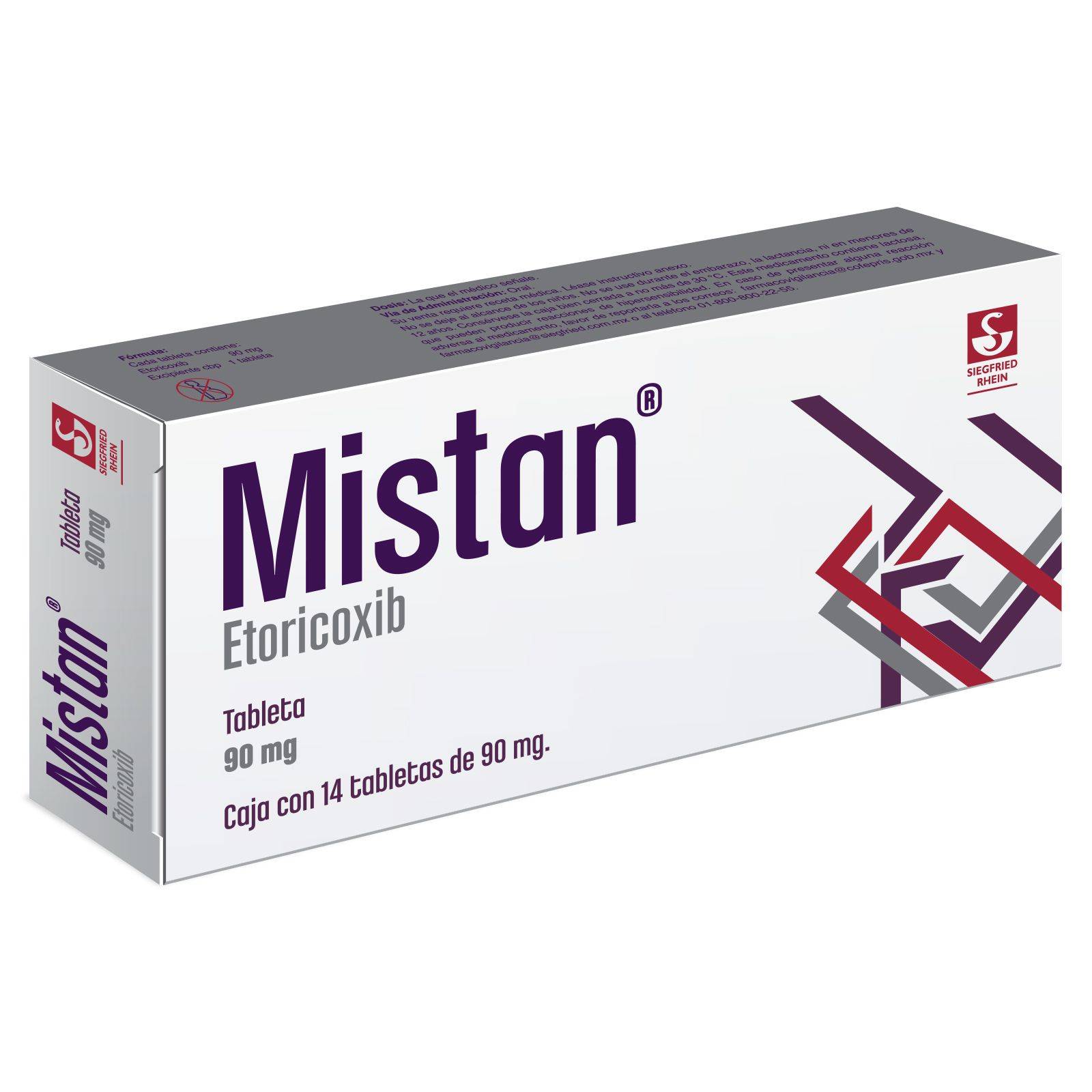 MISTAN 14 TABLETAS 90MG