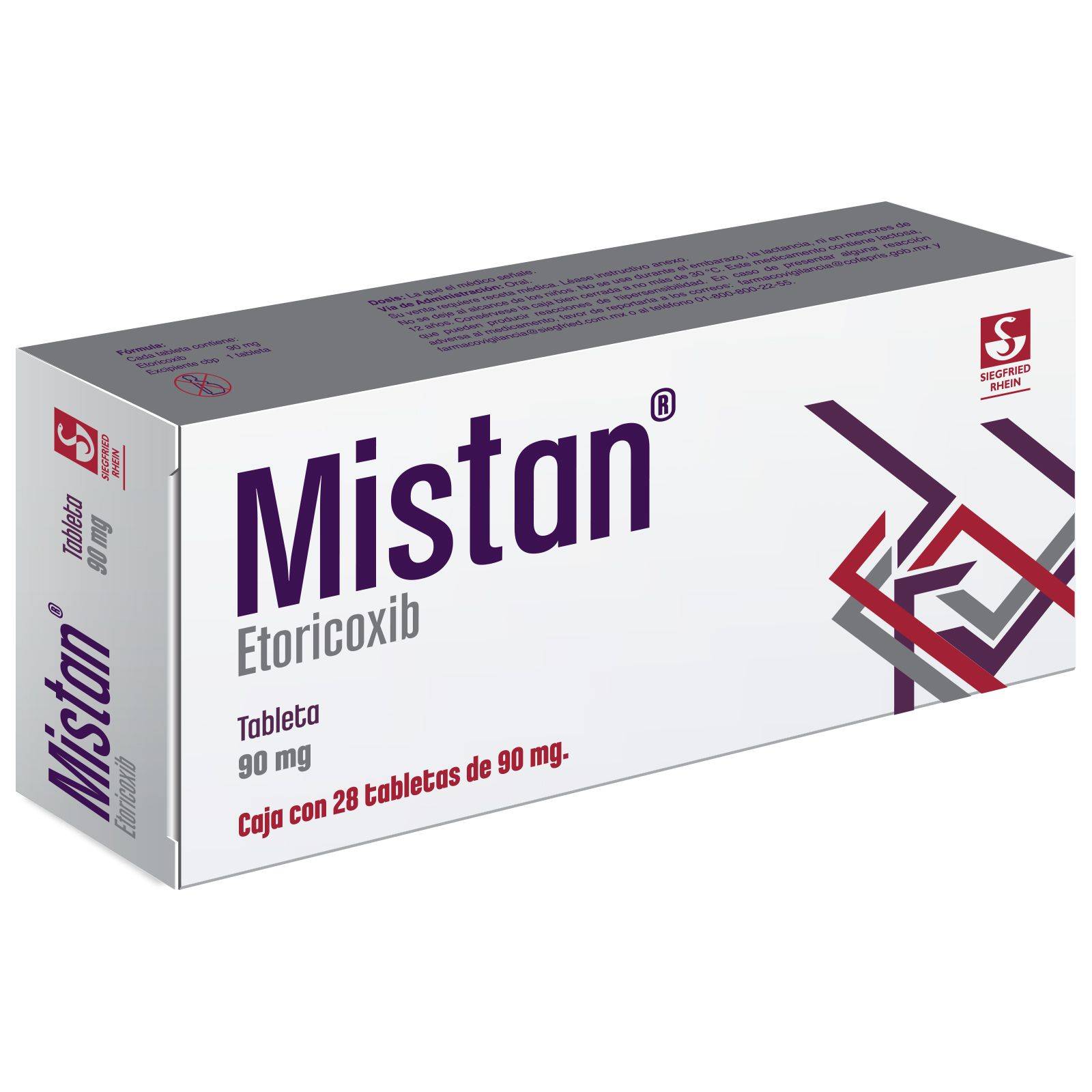 MISTAN 28 TABLETAS 90MG