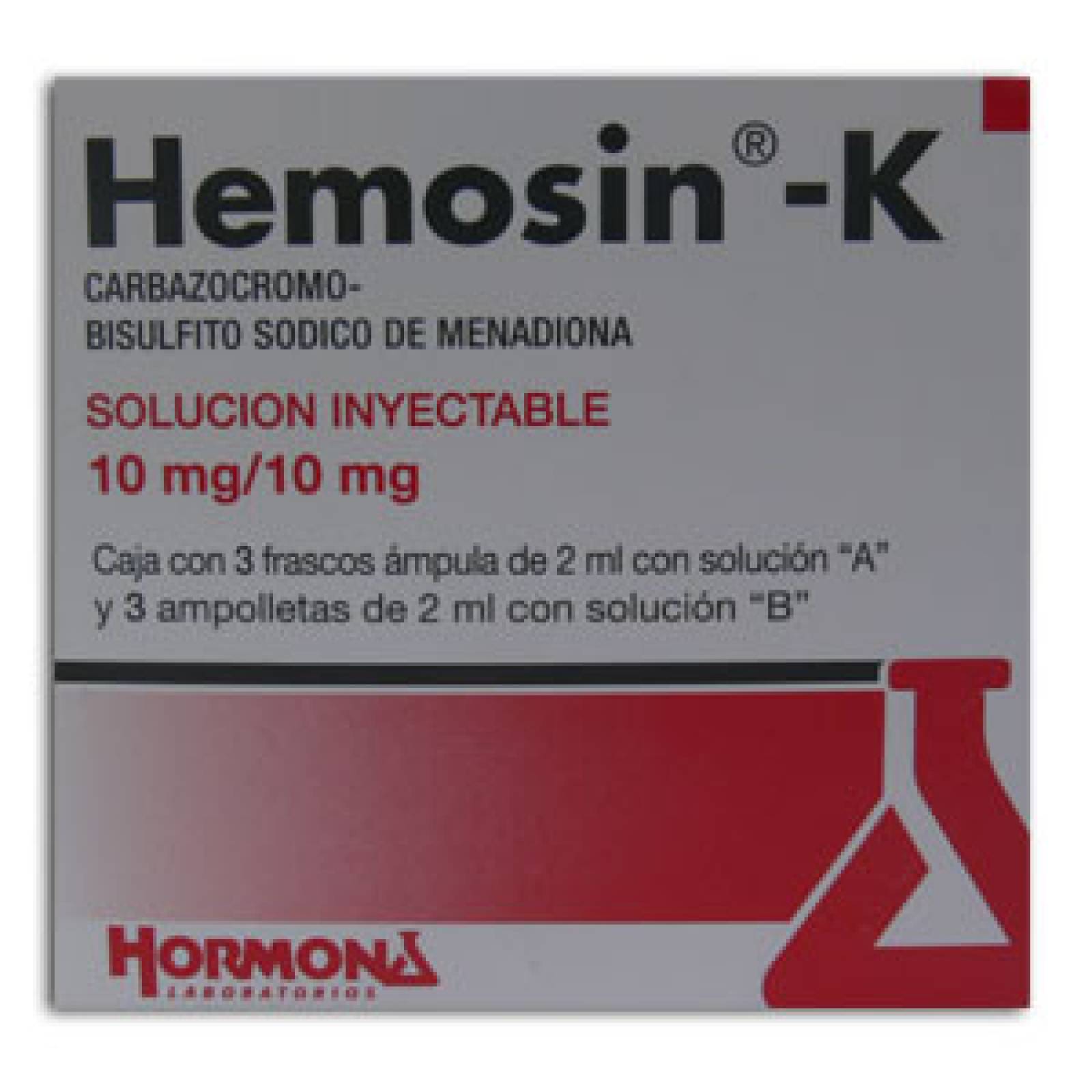 HEMOSIN K 3 FRASCOS ÁMPULA 10MG/5ML