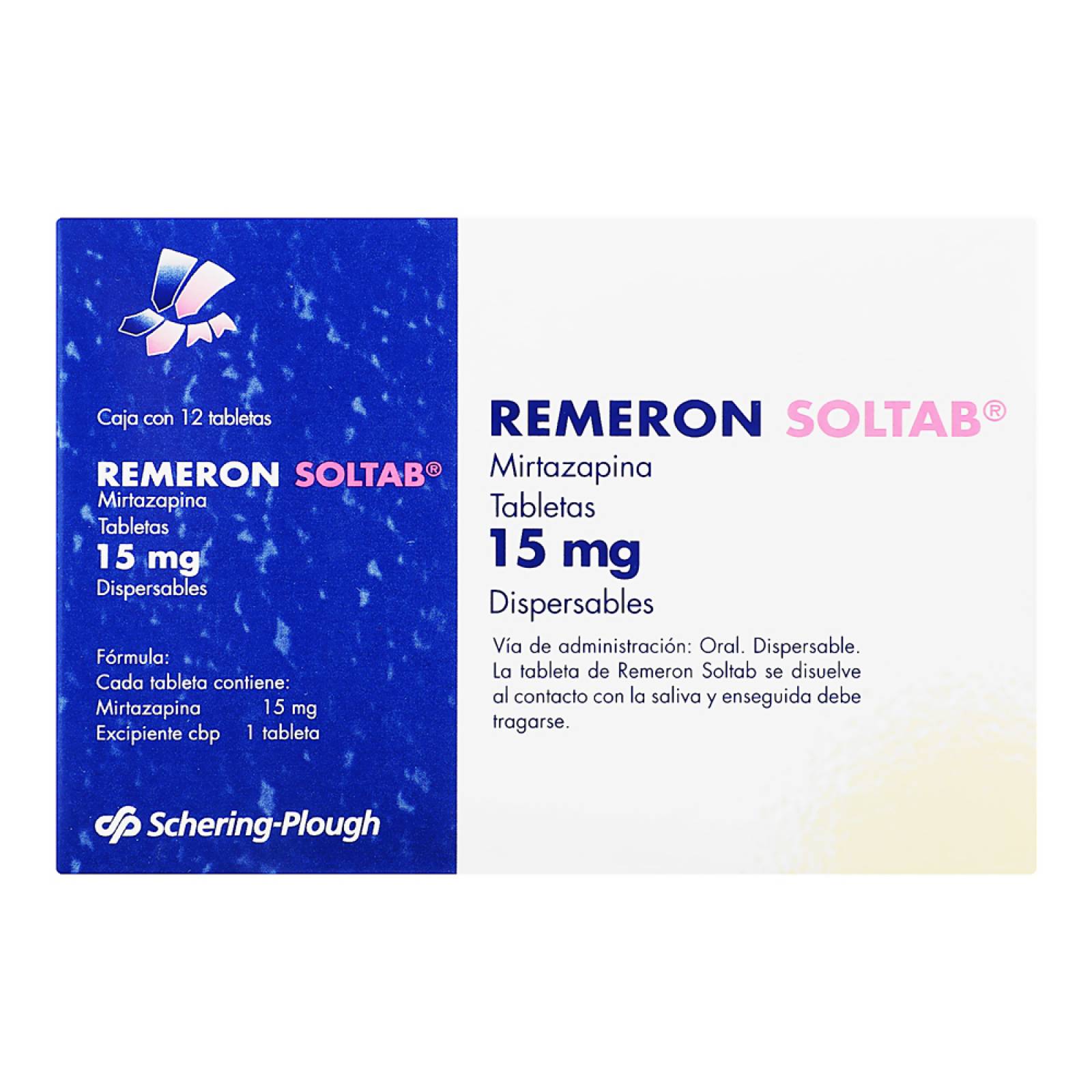 REMERON SOLTAB 15MG CAJA CON 12 TABLETAS