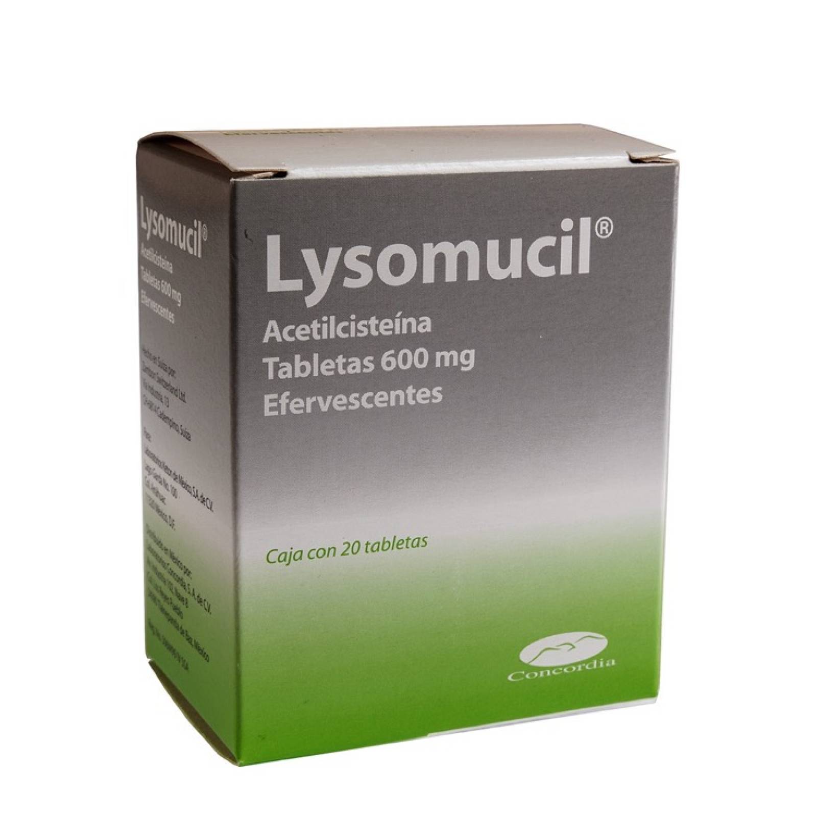 LYSOMUCIL 600MG CAJA 20 TABLETAS EFERVESCENTES