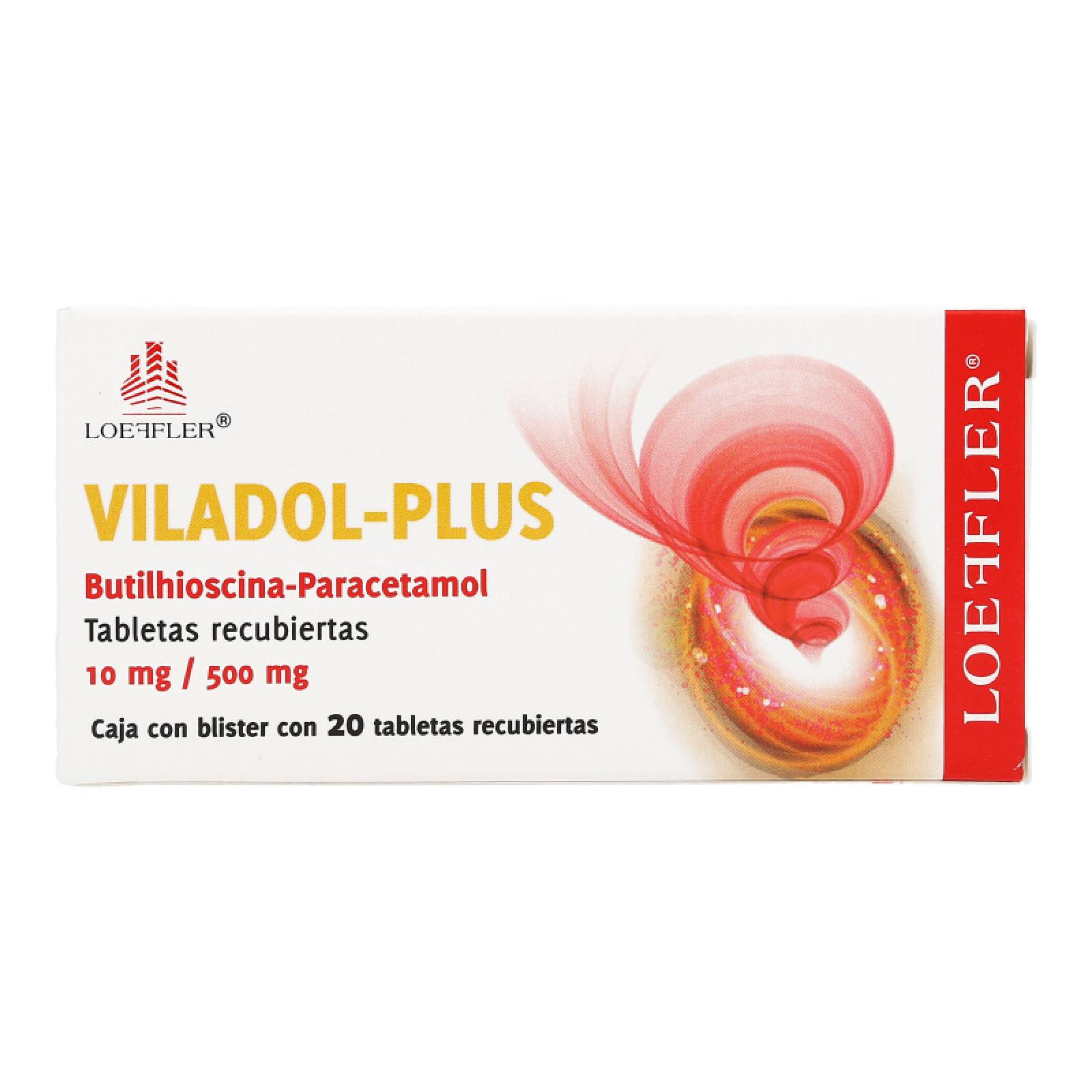 VILADOL PLUS 10/500MG CAJA CON 20 TABLETAS