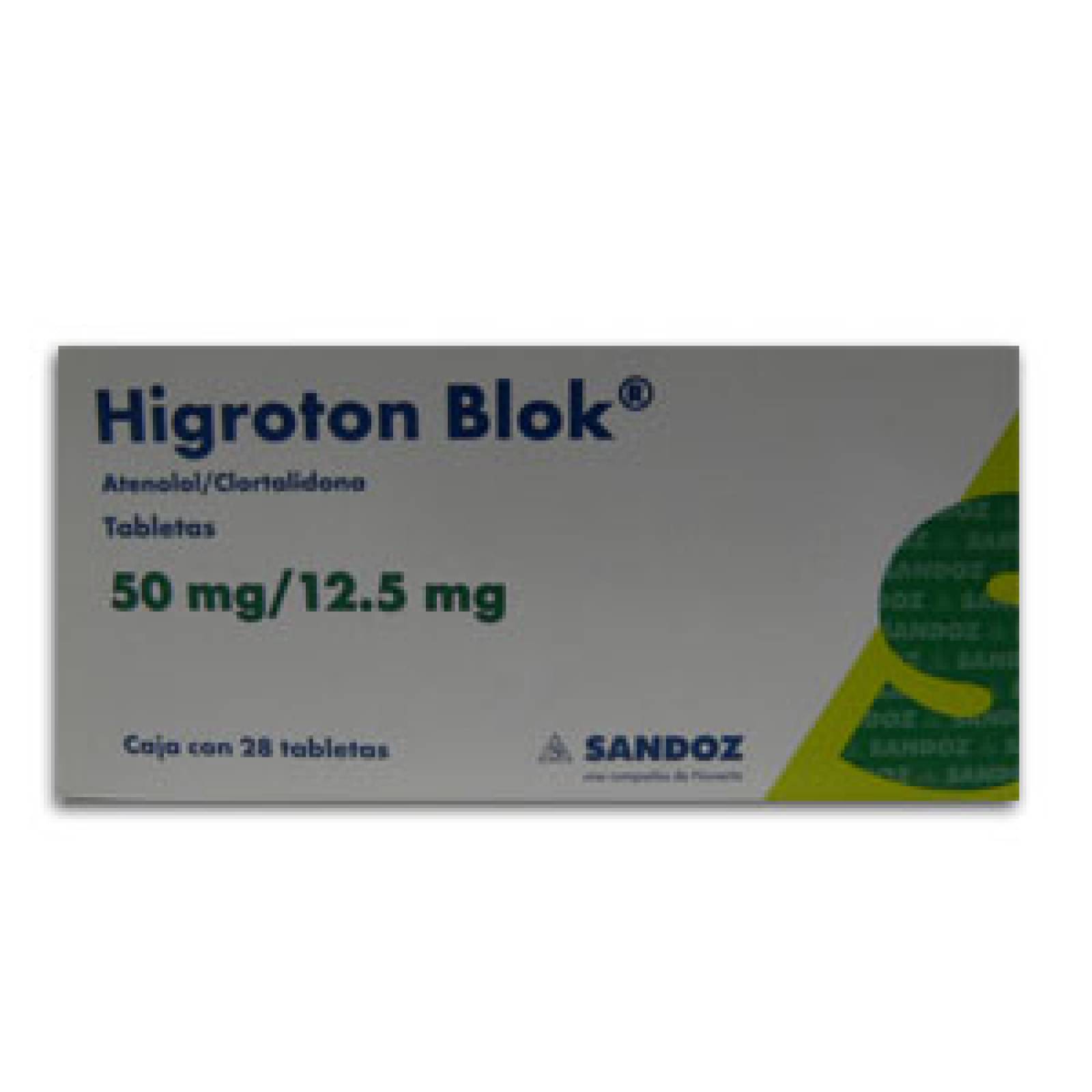 HIGROTON BLOK 50/12.5MG CAJA CON 28 TABLETAS