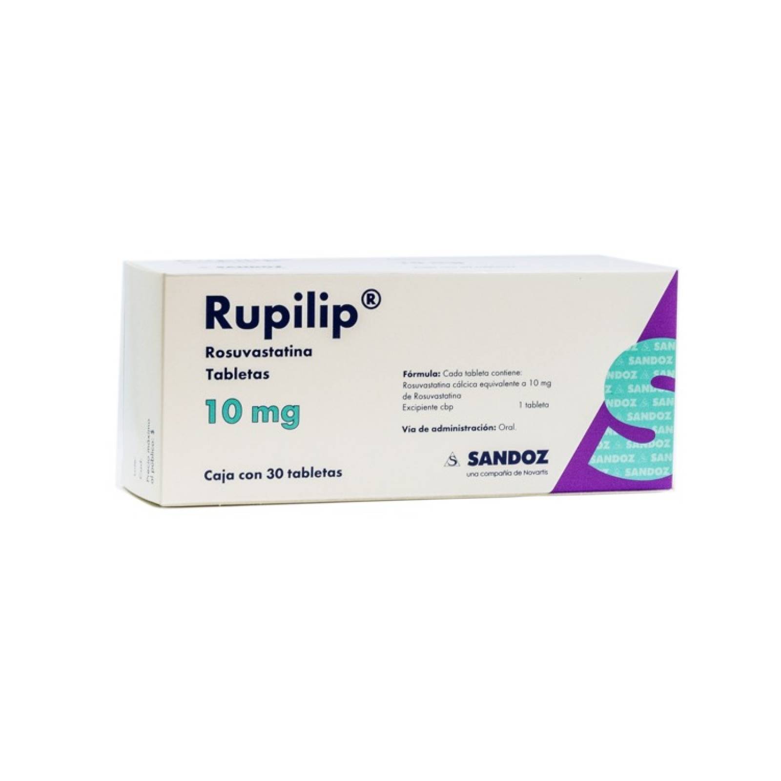 RUPILIP 10MG CAJA CON 30 TABLETAS