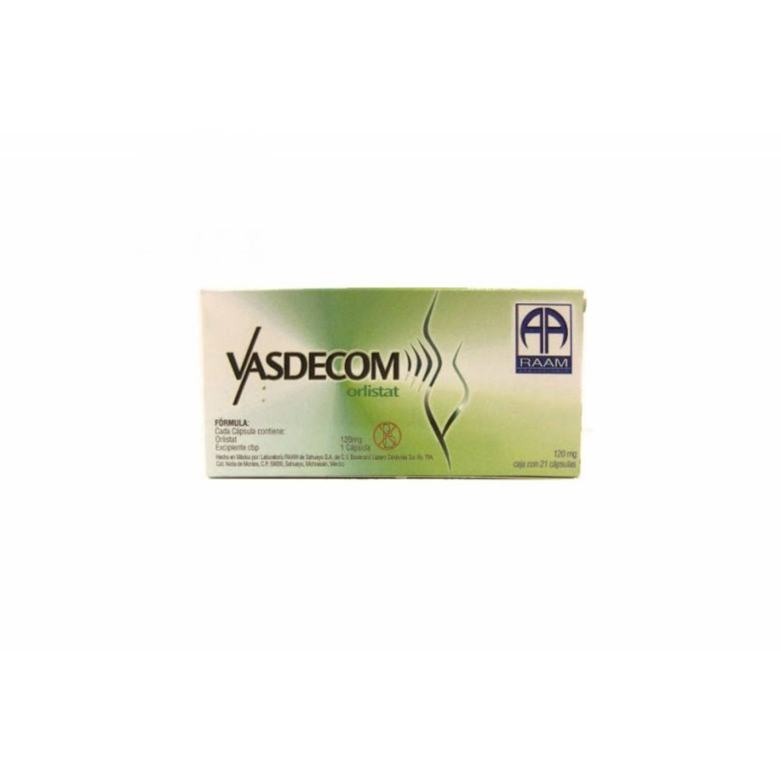 VASDECOM 120MG CAJA CON 21 CÁPSULAS