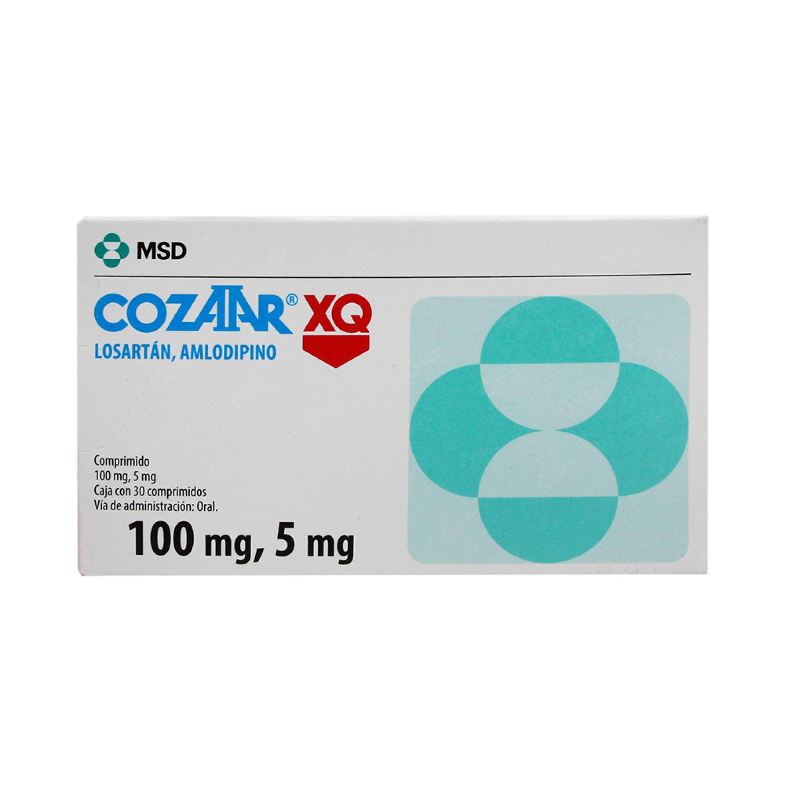 COZAAR XQ 100/5MG CAJA CON 30 COMPRIMIDOS