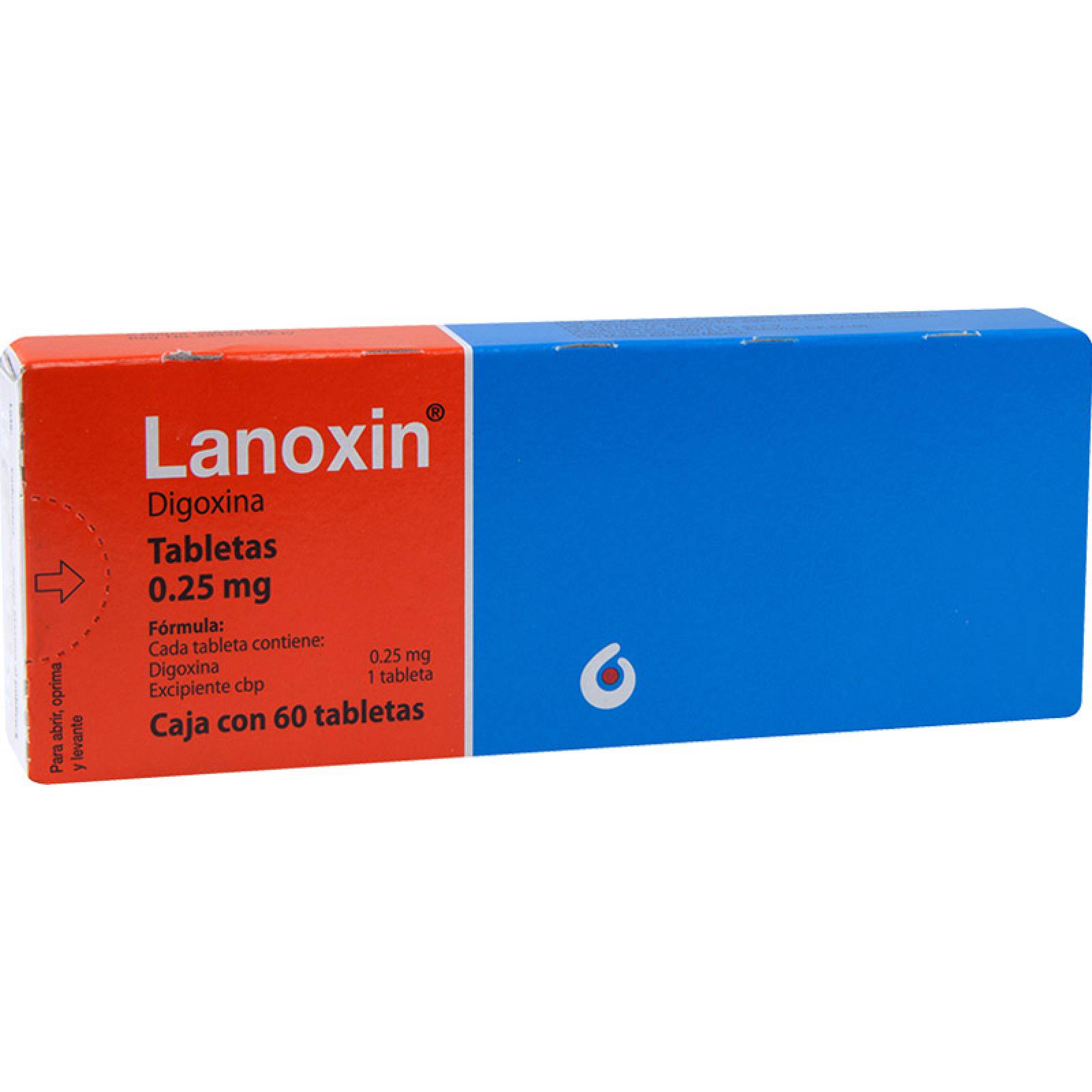 LANOXIN 0.25MG CAJA CON 60 TABLETAS