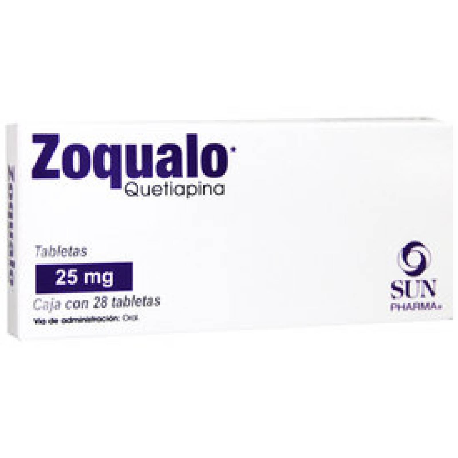 ZOQUALO 25MG CAJA CON 28 TABLETAS