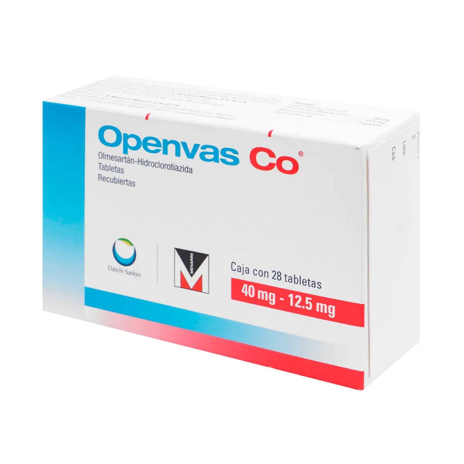 OPENVAS CO 40/12.5MG CAJA CON 28 TABLETAS