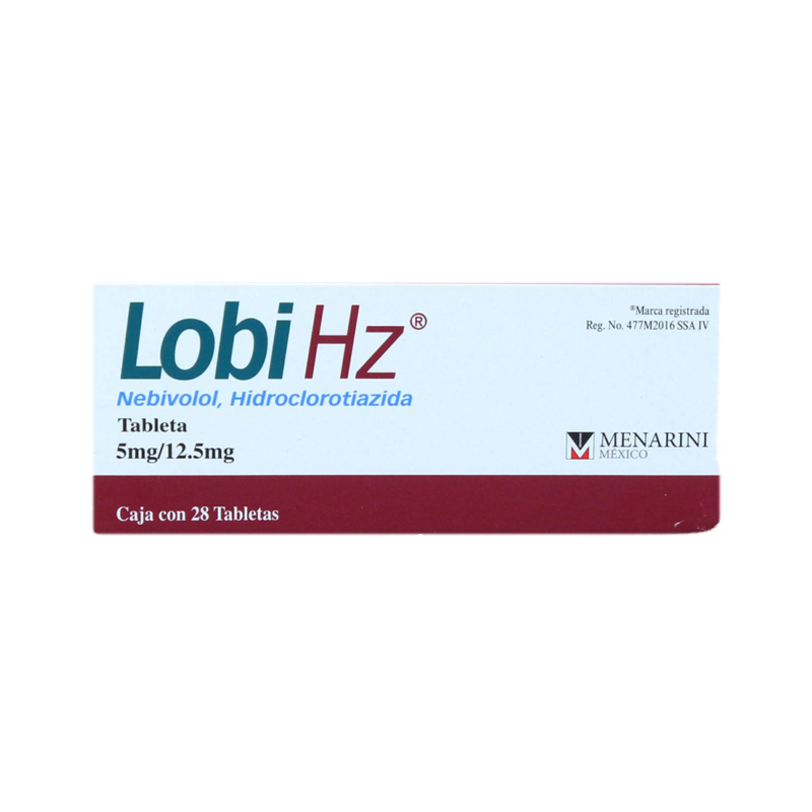 LOBI HZ 5/12.5MG CAJA CON 28 TABLETAS