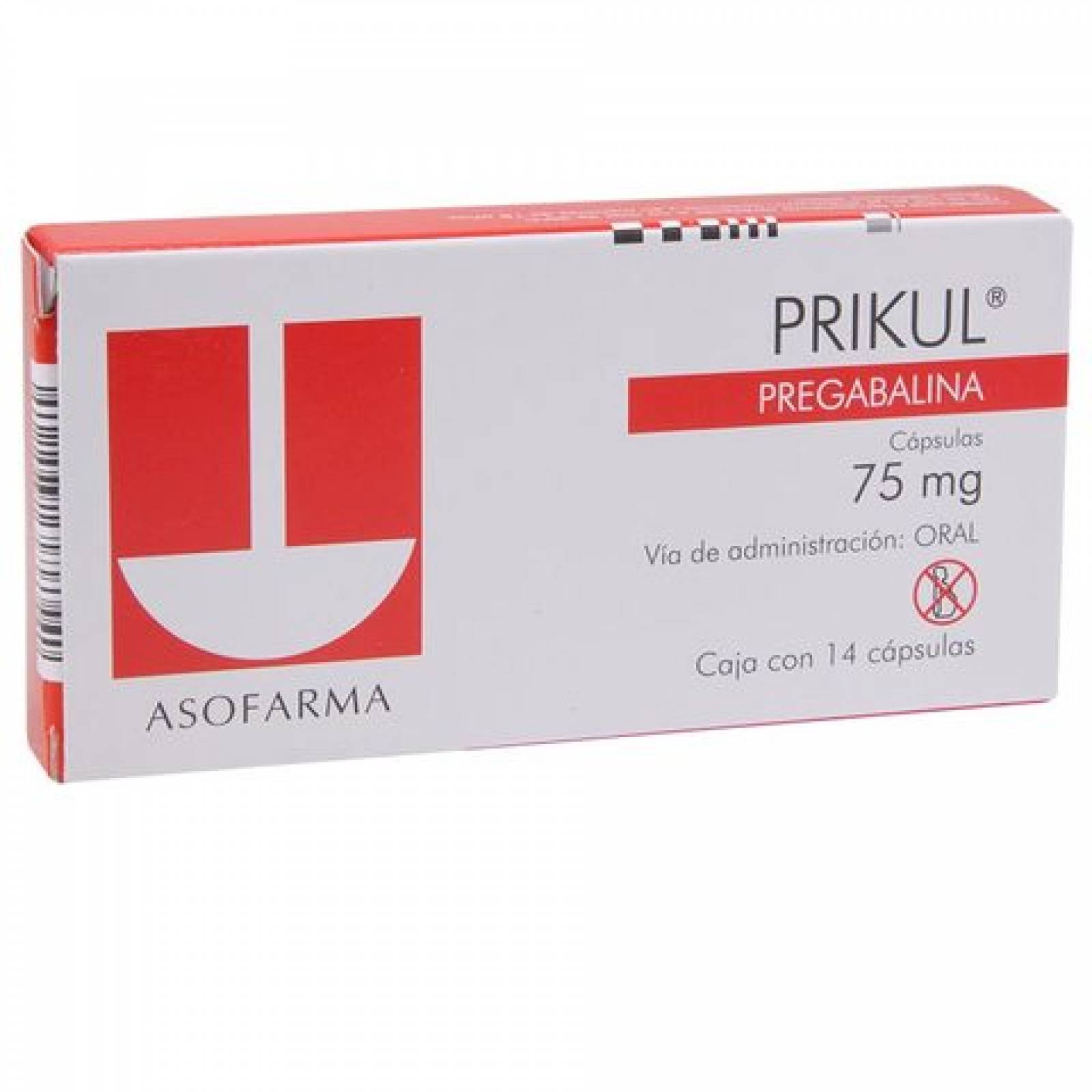 PRIKUL 75MG CAJA CON 14 CÁPSULAS