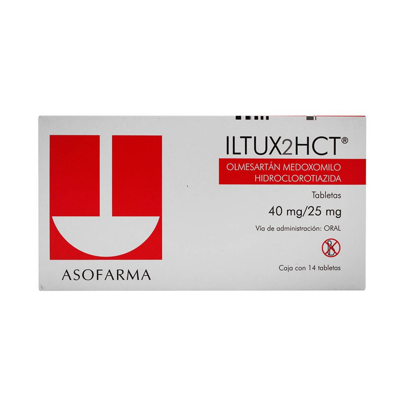 ILTUX 2 HCT 40/25MG CAJA CON 14 TABLETAS