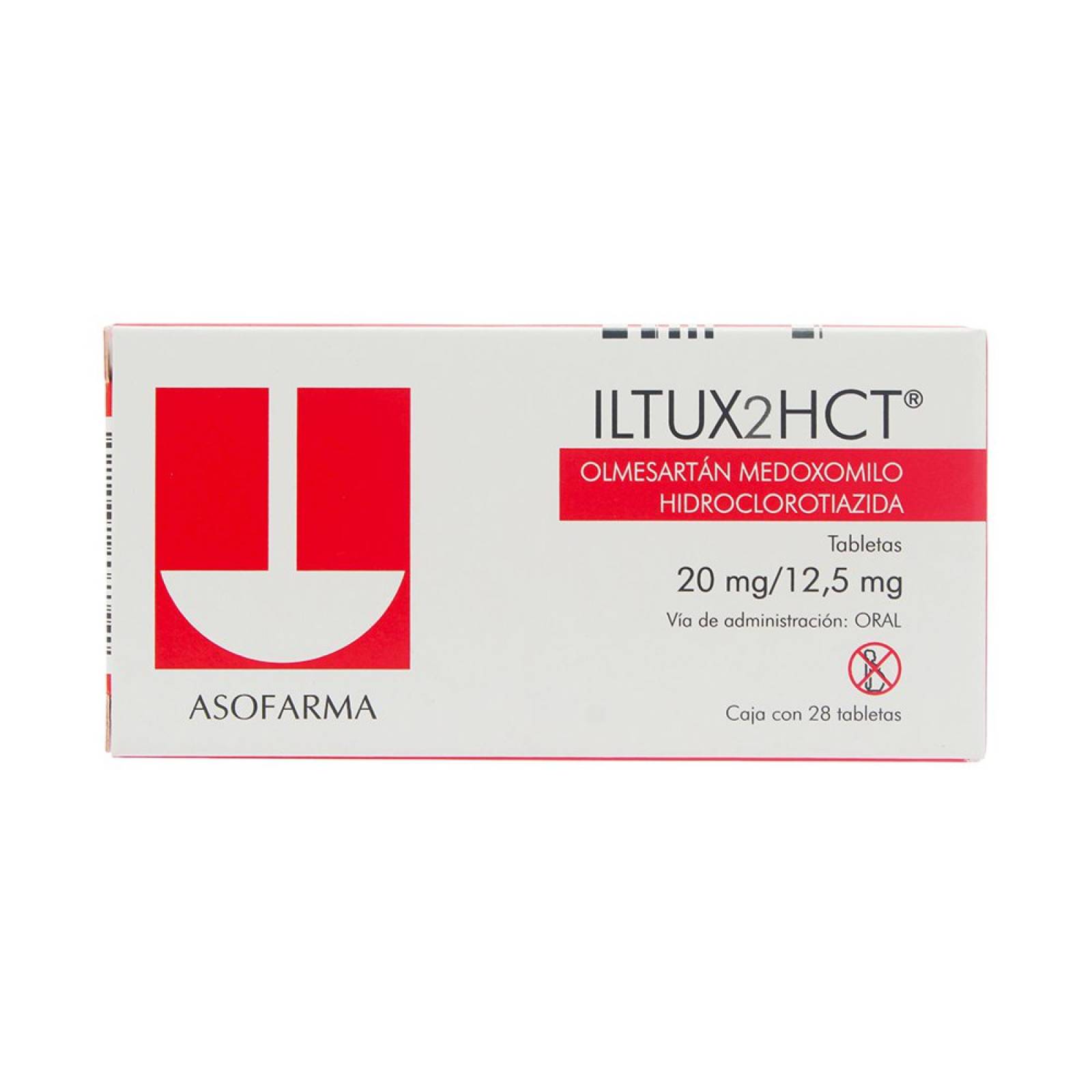 ILTUX 2 HCT 20/12.5MG CAJA CON 28 TABLETAS
