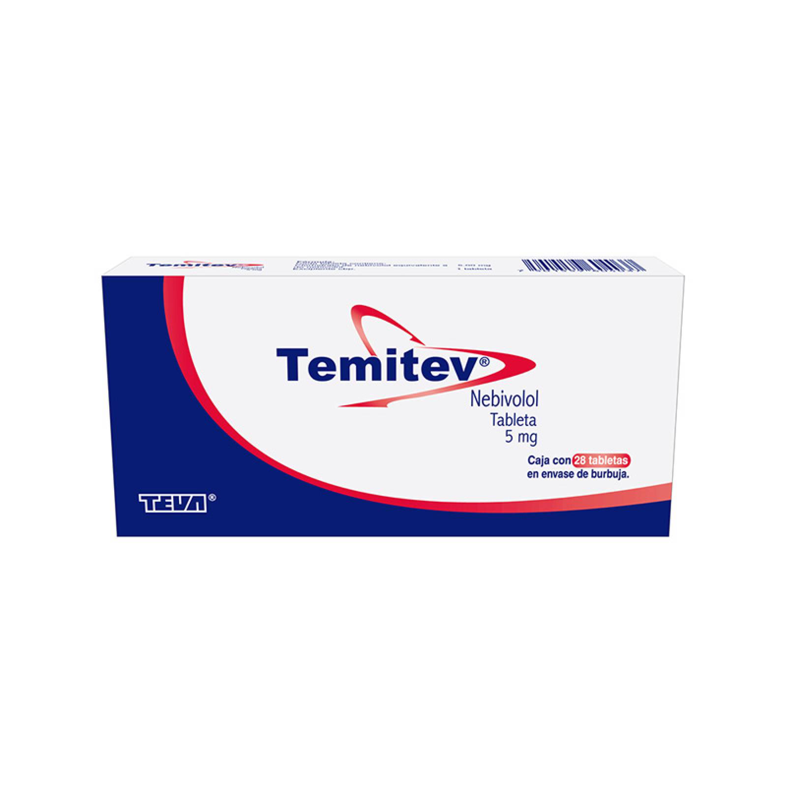 TEMITEV 5MG CAJA CON 28 TABLETAS