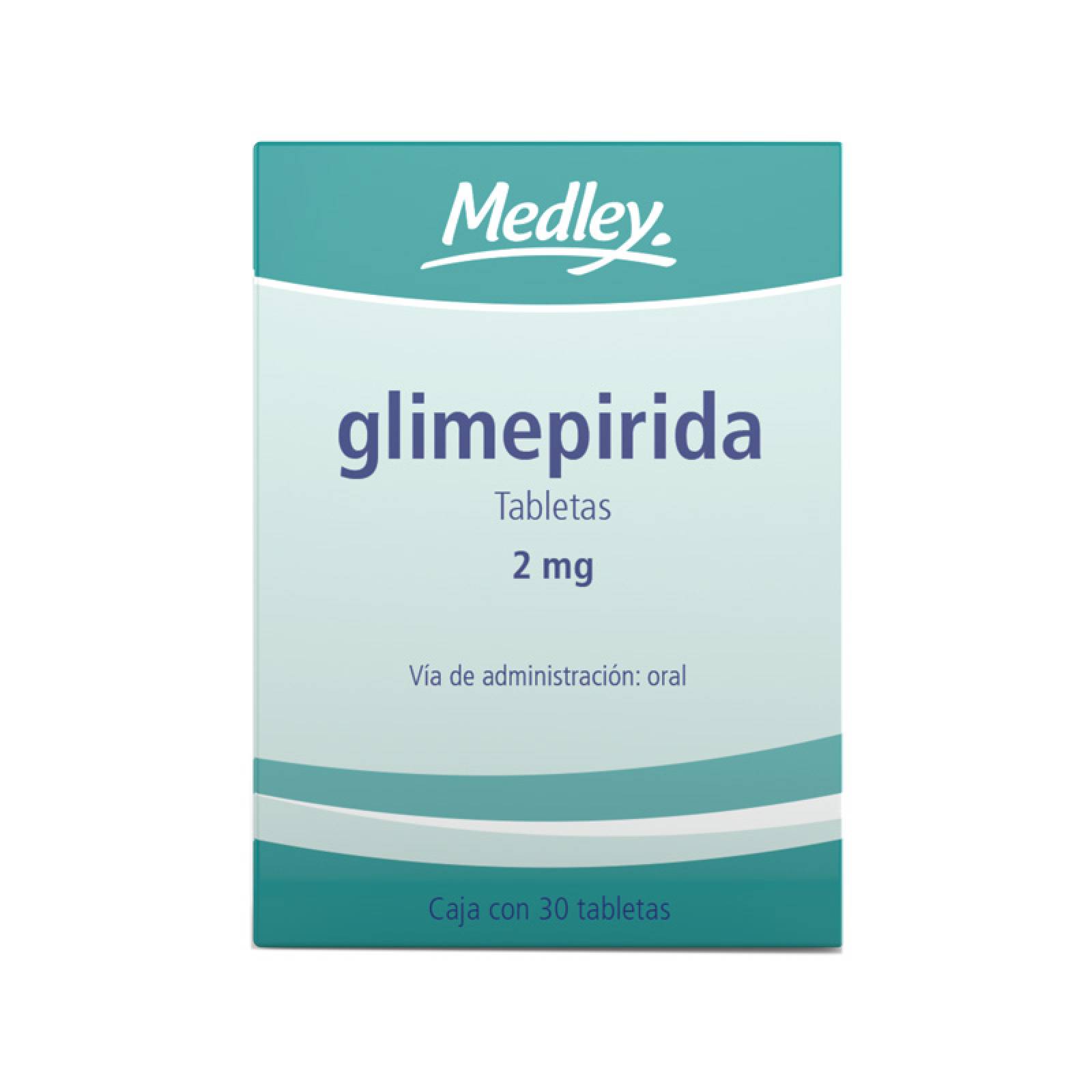 GLIMEPIRIDA 2MG CAJA CON 30 TABLETAS