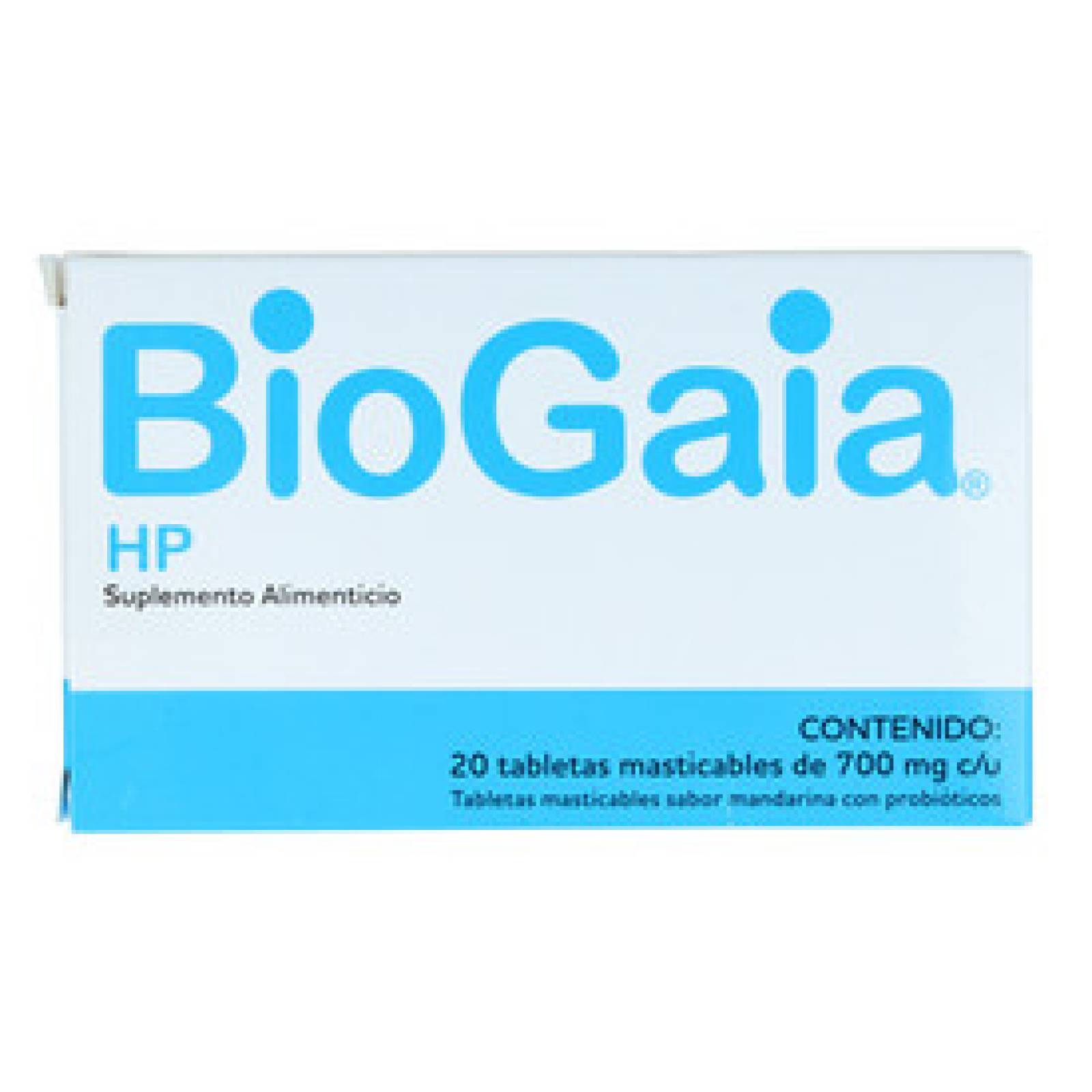 Biogaia Hp Suplemento Alimenticio 20 Tabletas Caja Lactobacillus Reuteri 700 Mg