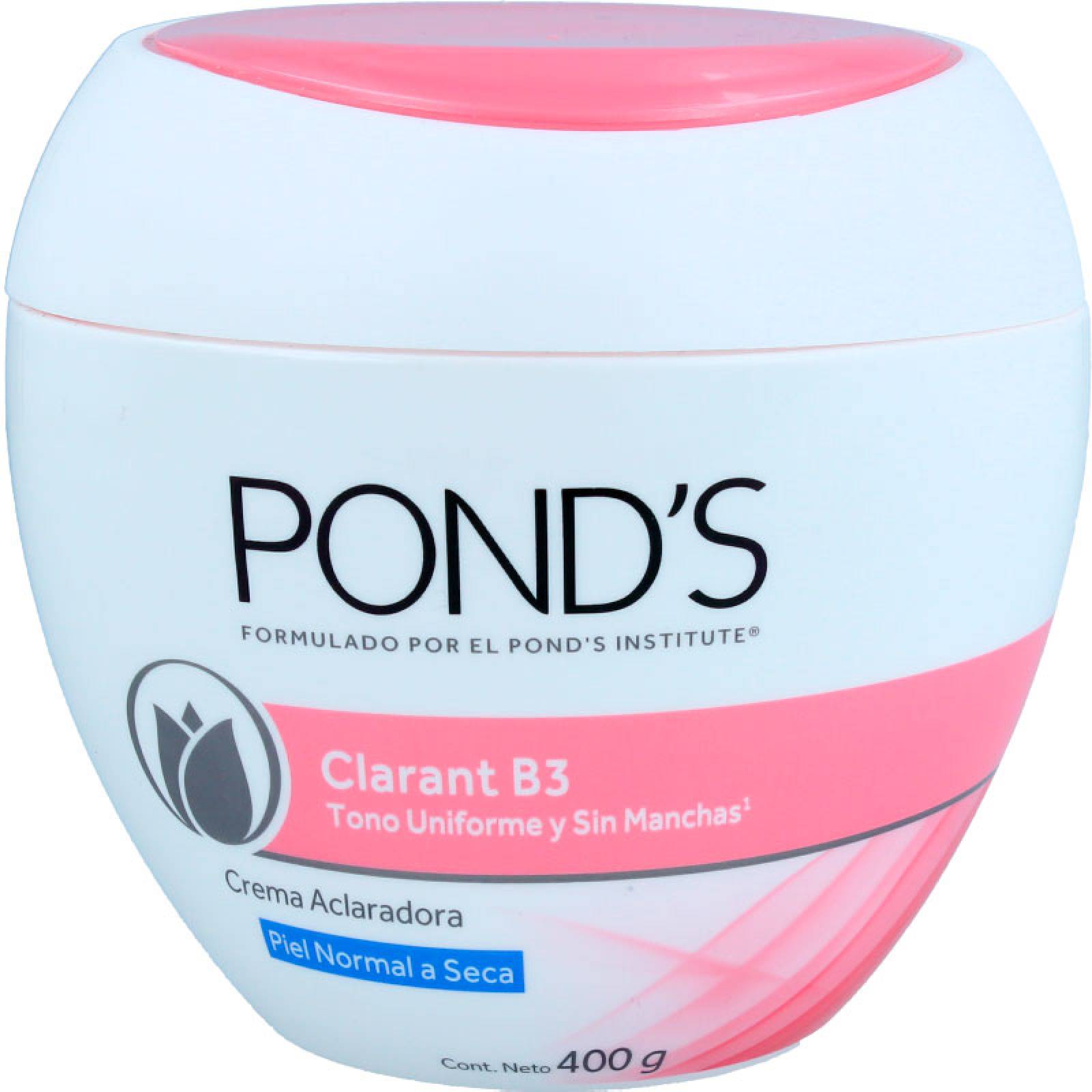 POND'S CLARANT B3 CREMA ACLARADORA PARA PIEL NORMAL A SECA 400 GR TARRO