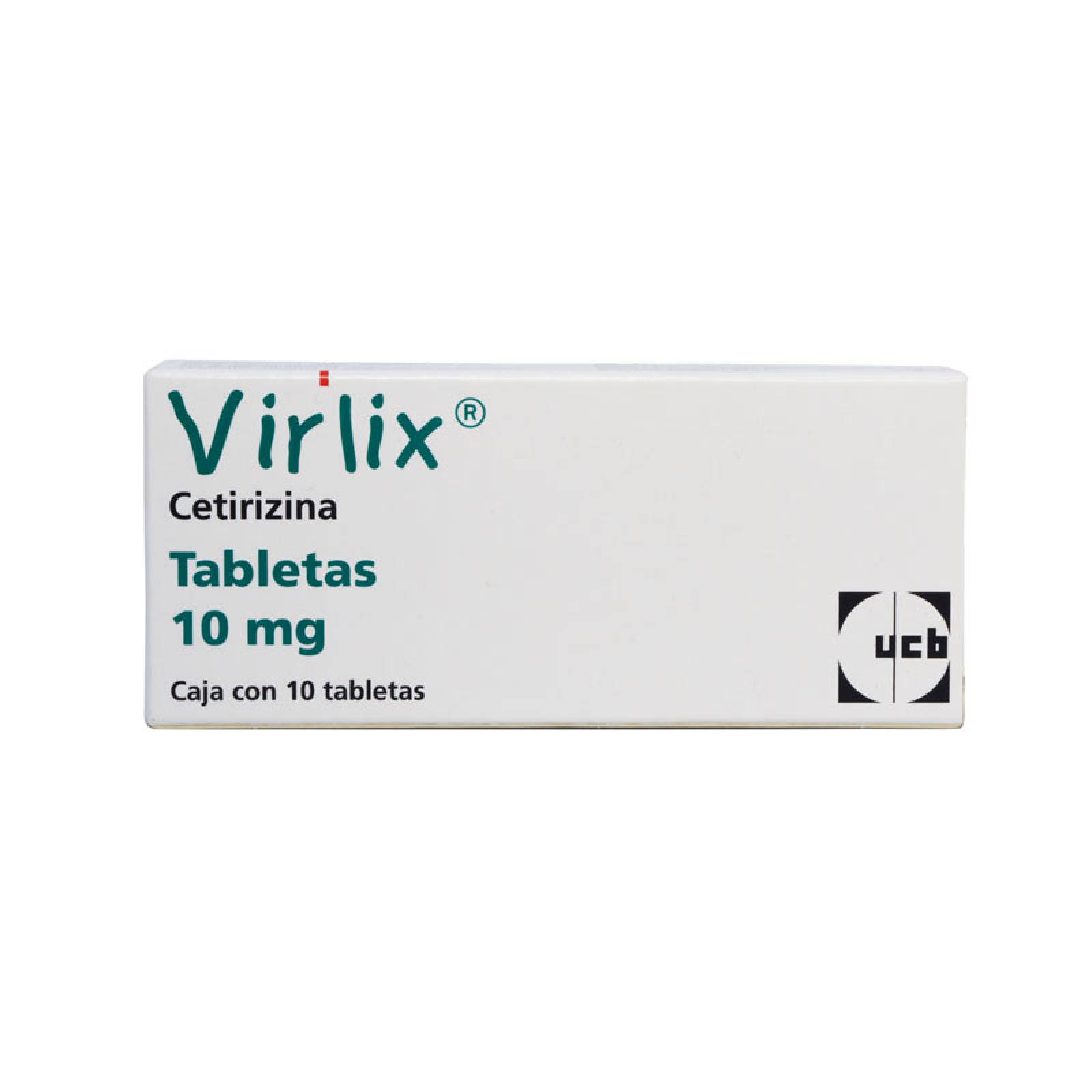 Virlix Cetirizina 10 Mg Con 10 Tabletas
