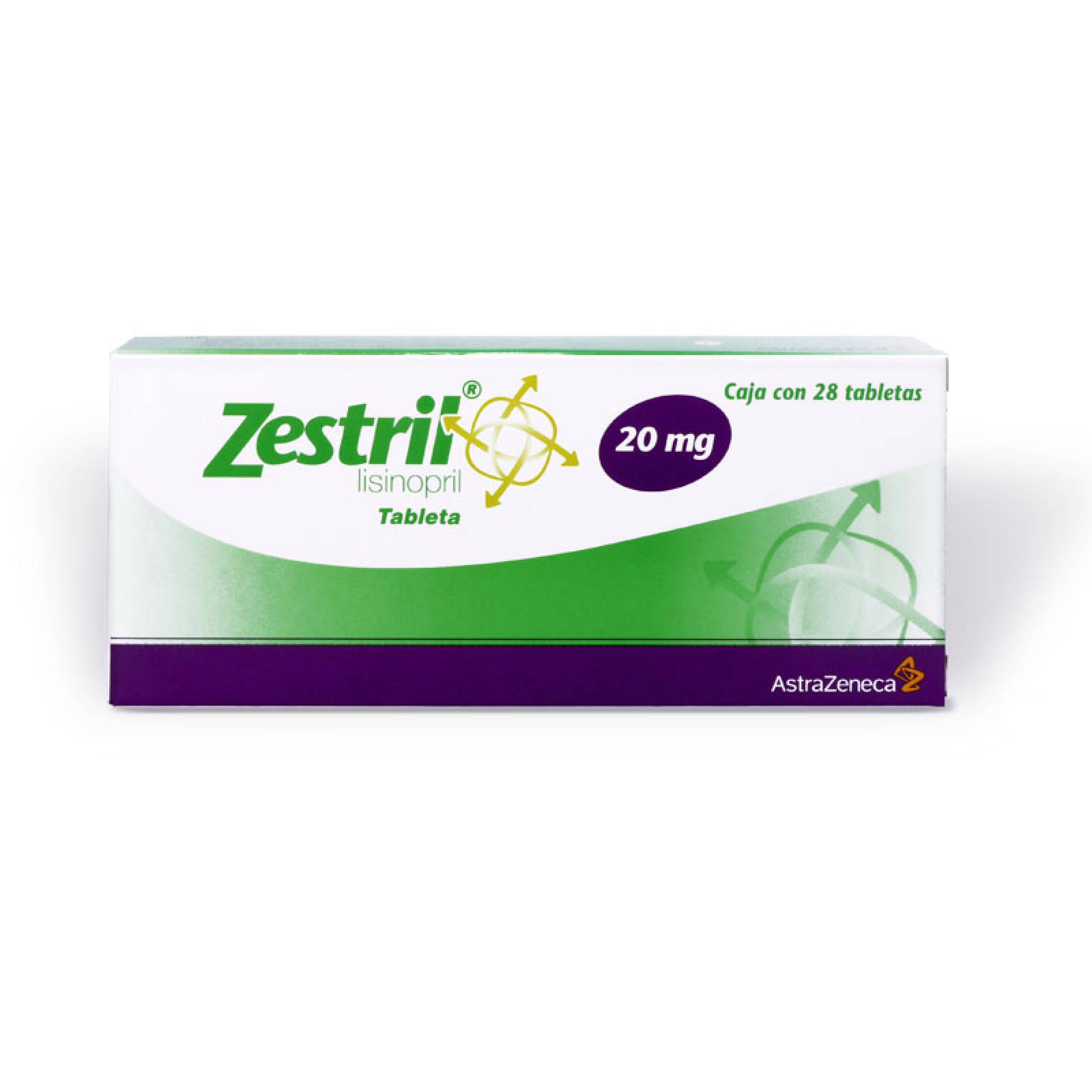 Zestril Lisinopril 20 Mg Con 28 Tabletas