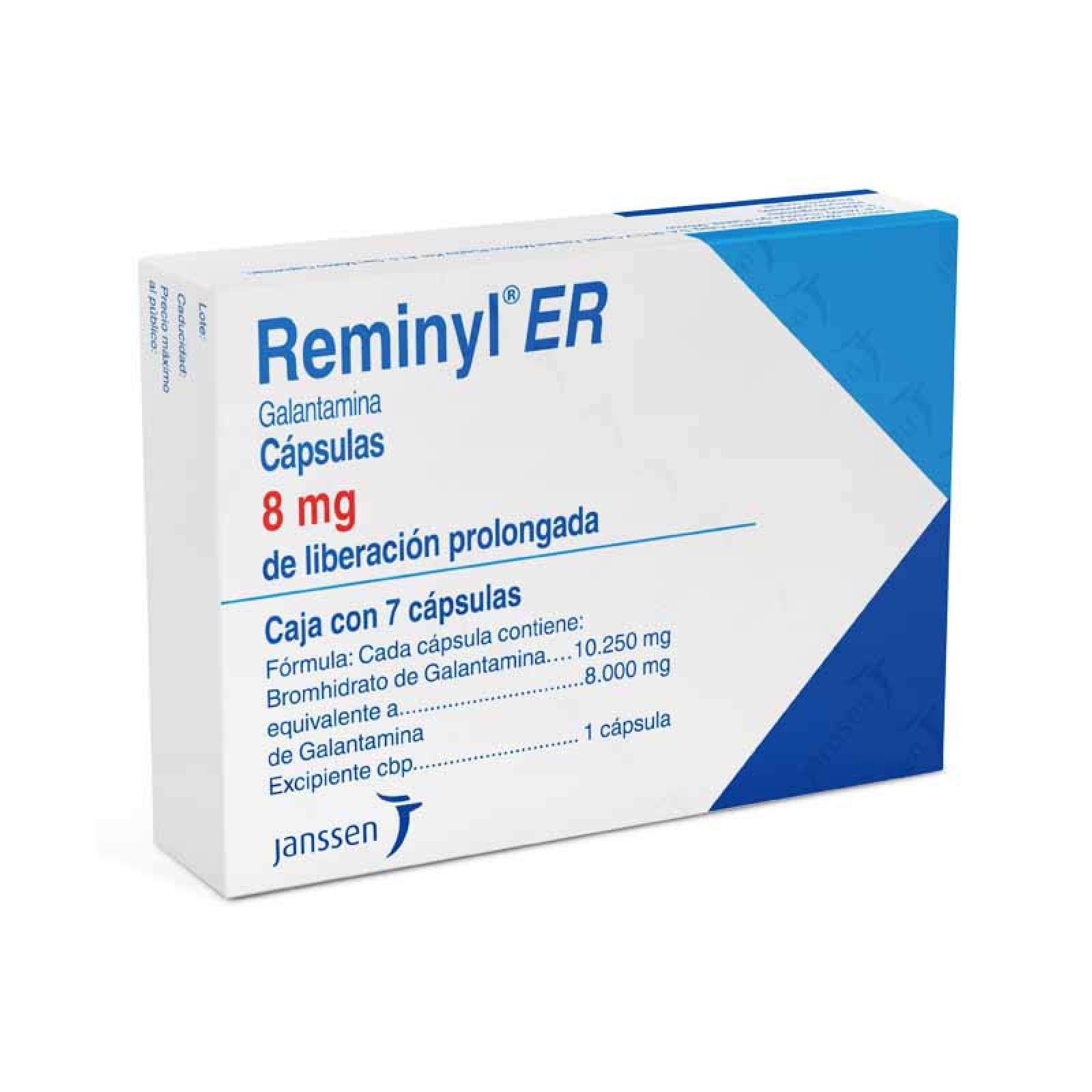 Reminyl Er Galantamina 8 Mg Con 7 Cápsulas