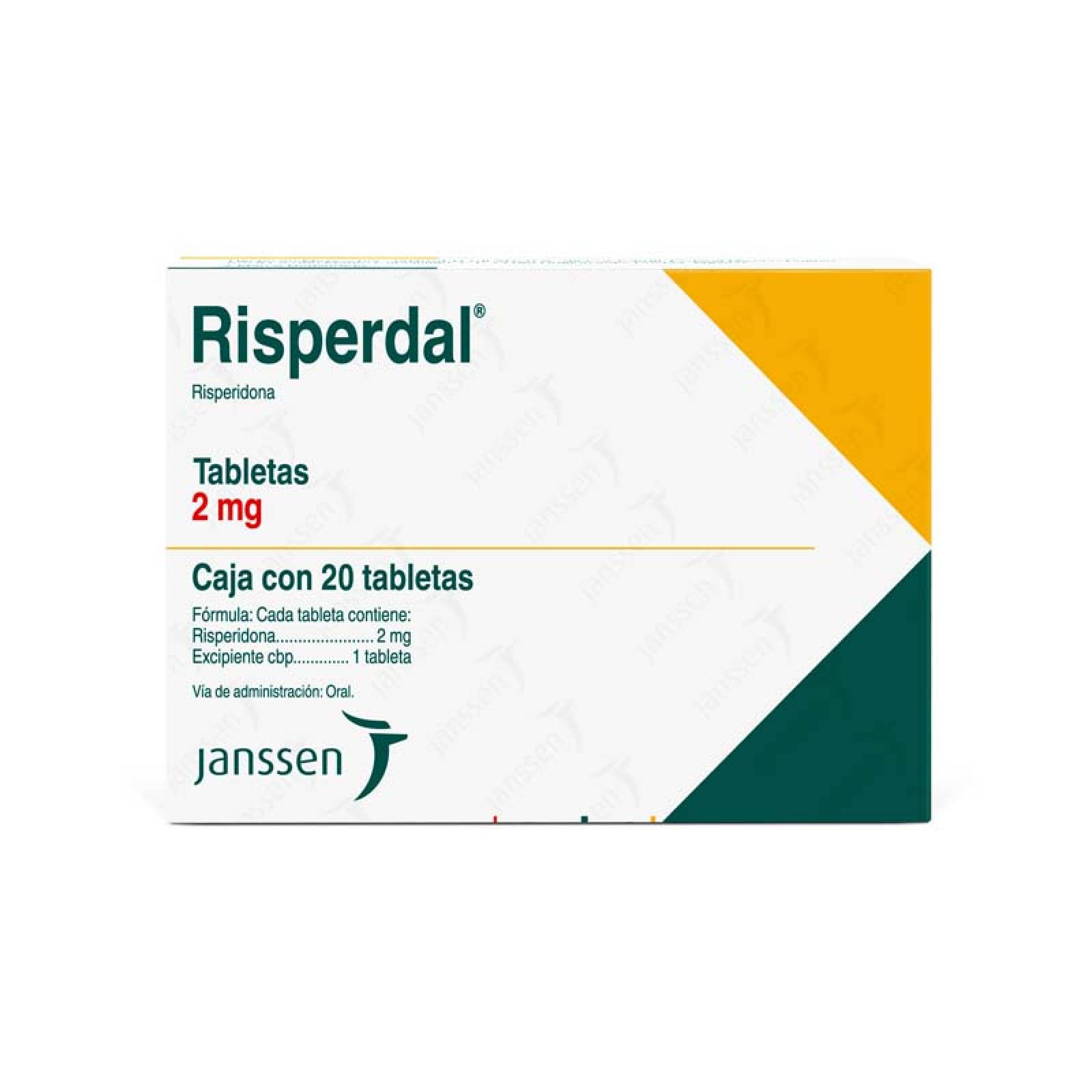 Risperdal Risperidona 2 Mg Con 20 Tabletas
