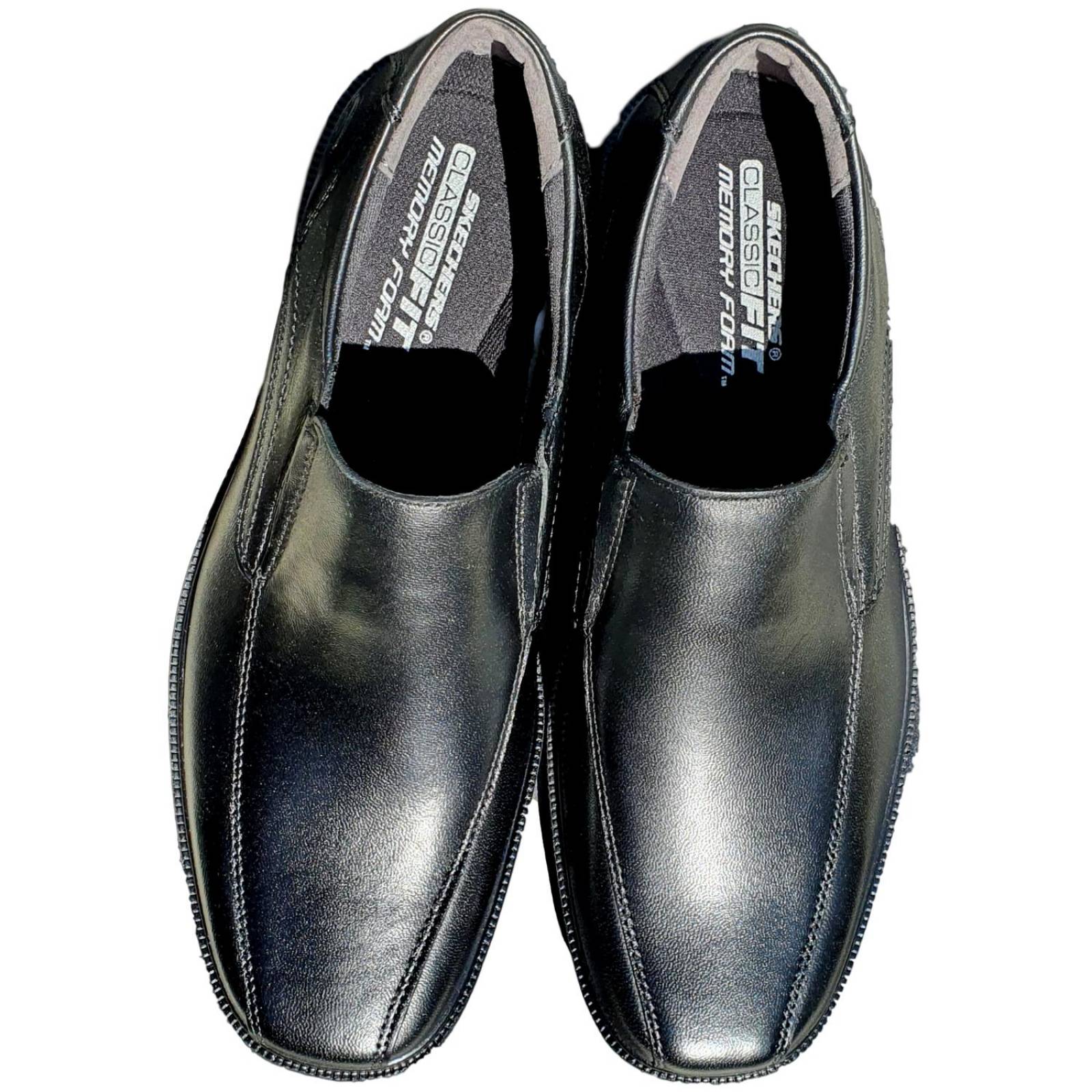 Zapatos para mesero Skechers Negro Piel Borrego últimos pare 