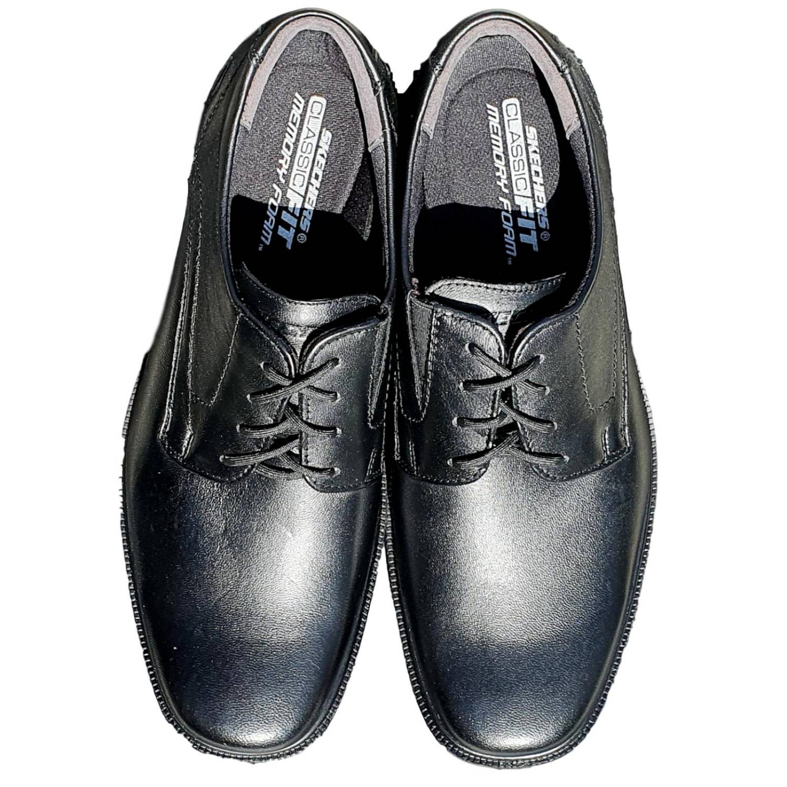 Zapatos para mesero Skechers Negro Piel Borrego Últimos Pare 