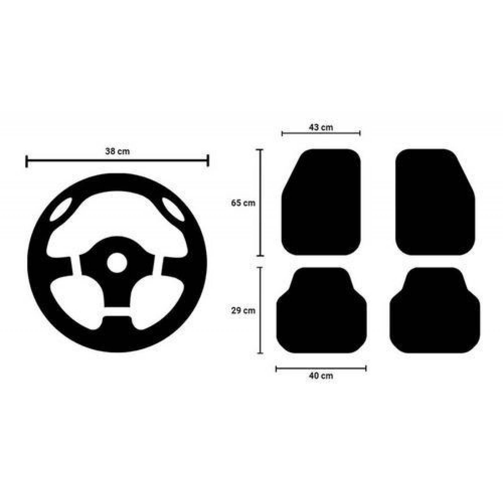 Tapete Piso Para Oldsmobile Delmont 88 1969 - 1971 (Rally) 4 pzas + Cubrevolante 