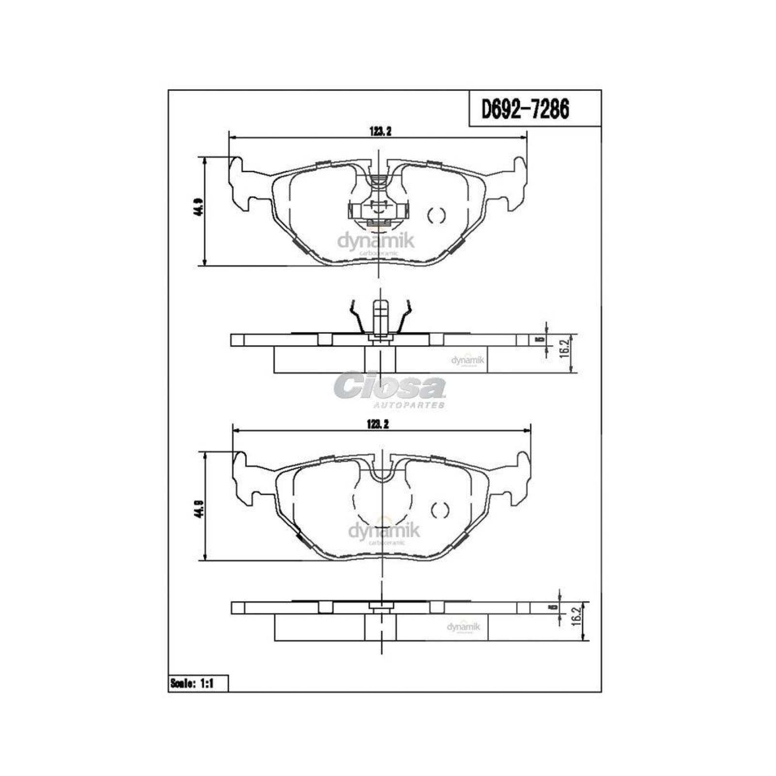 Balata Para Bmw 325I 1994 - 1995 (Dynamik) 