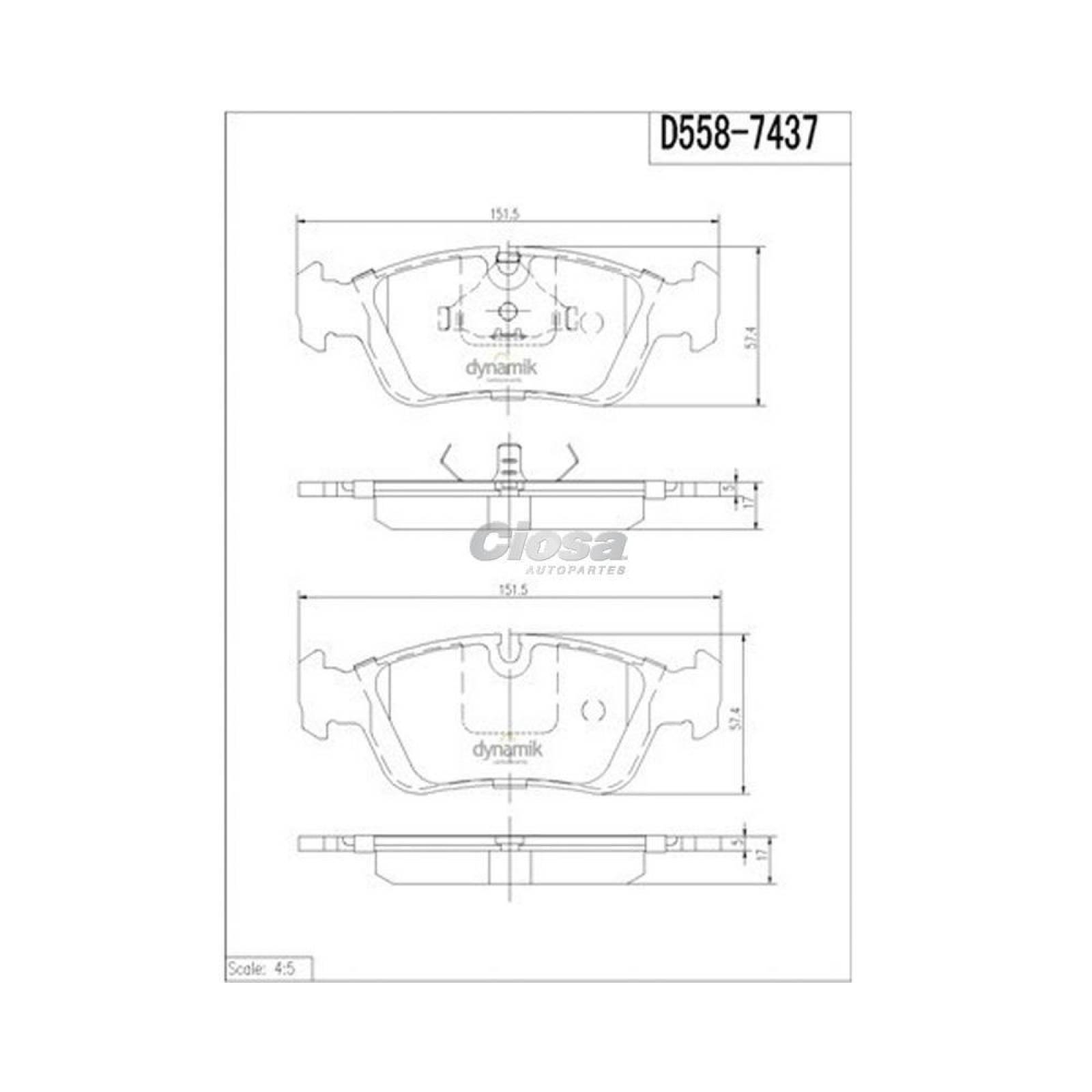Balata Para Bmw 328I 1996 - 1997 (Dynamik) 