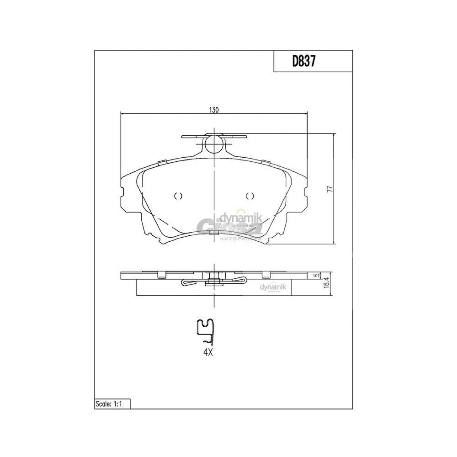 Balata Para Volvo S40 2000 - 2004 (Dynamik) 