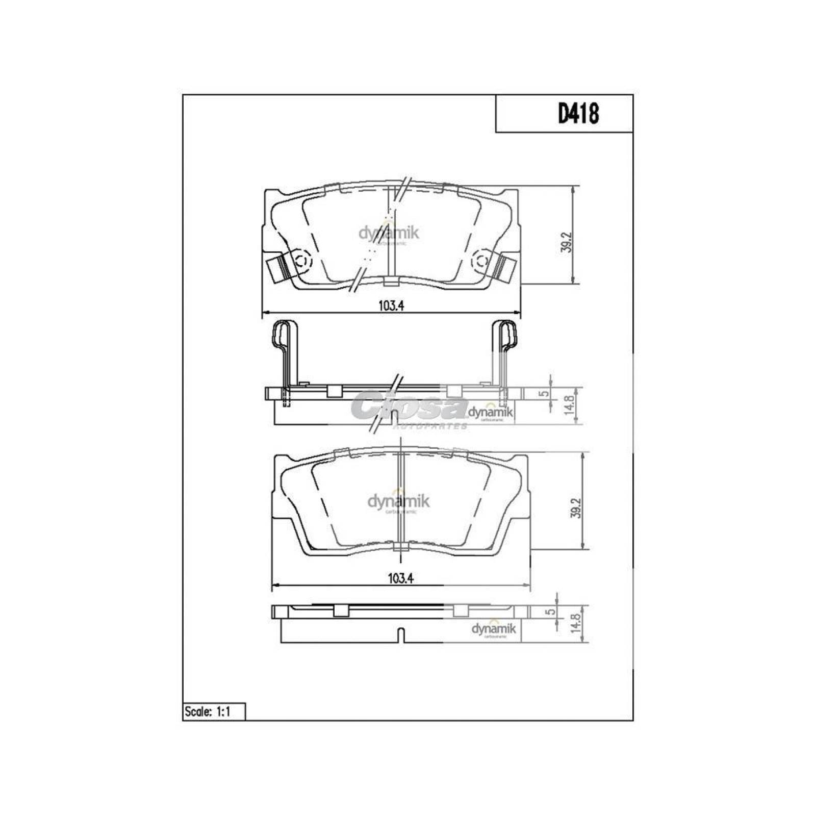 Balata Para Chevrolet Tracker 1989 - 1998 (Dynamik) 