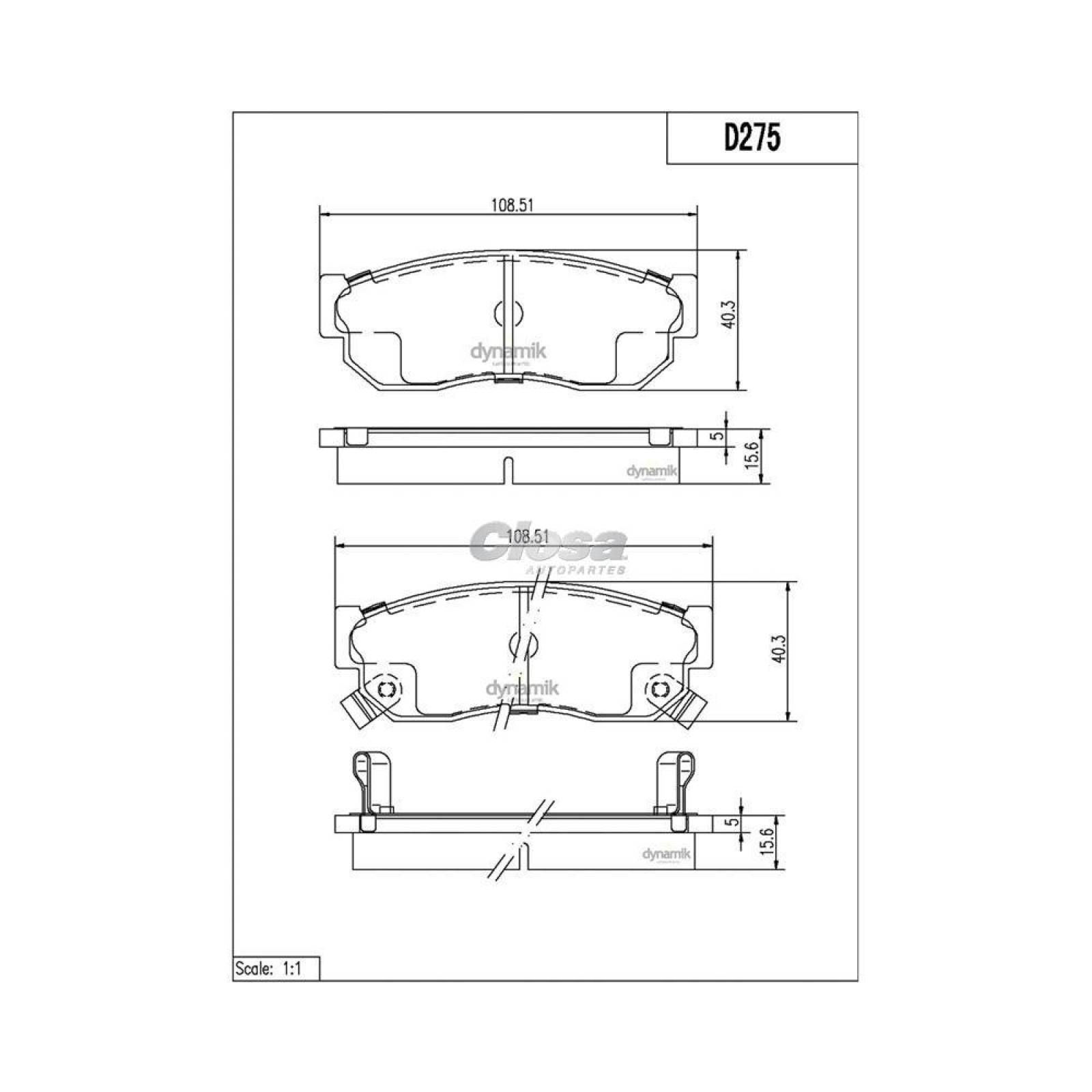 Balata Para Nissan Sakura 1984 - 1987 (Dynamik) 