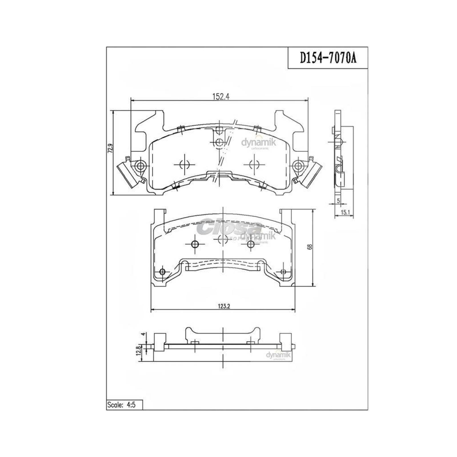 Balata Para Pontiac Lemans 1980 - 1981 (Dynamik) 