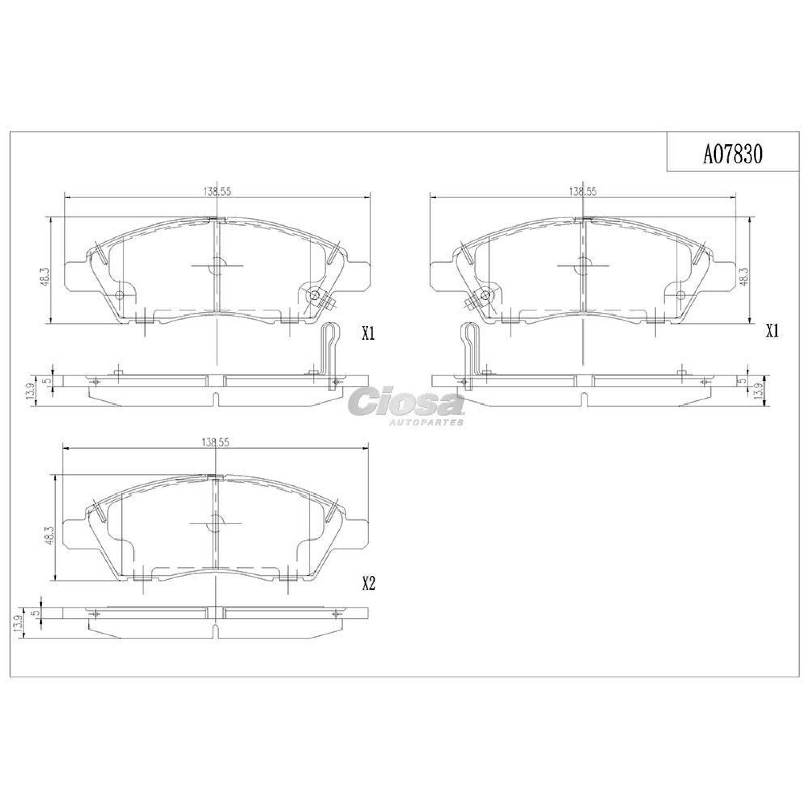 Balata Para Nissan Versa 2012 - 2016 (Dynamik) 