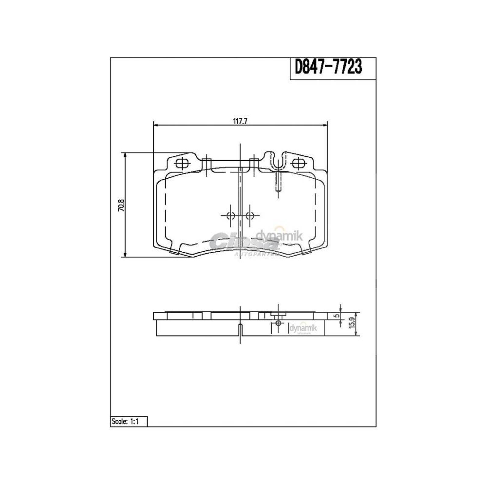 Balata Para Mercedes Benz Sl500 1999 - 2006 (Dynamik) 