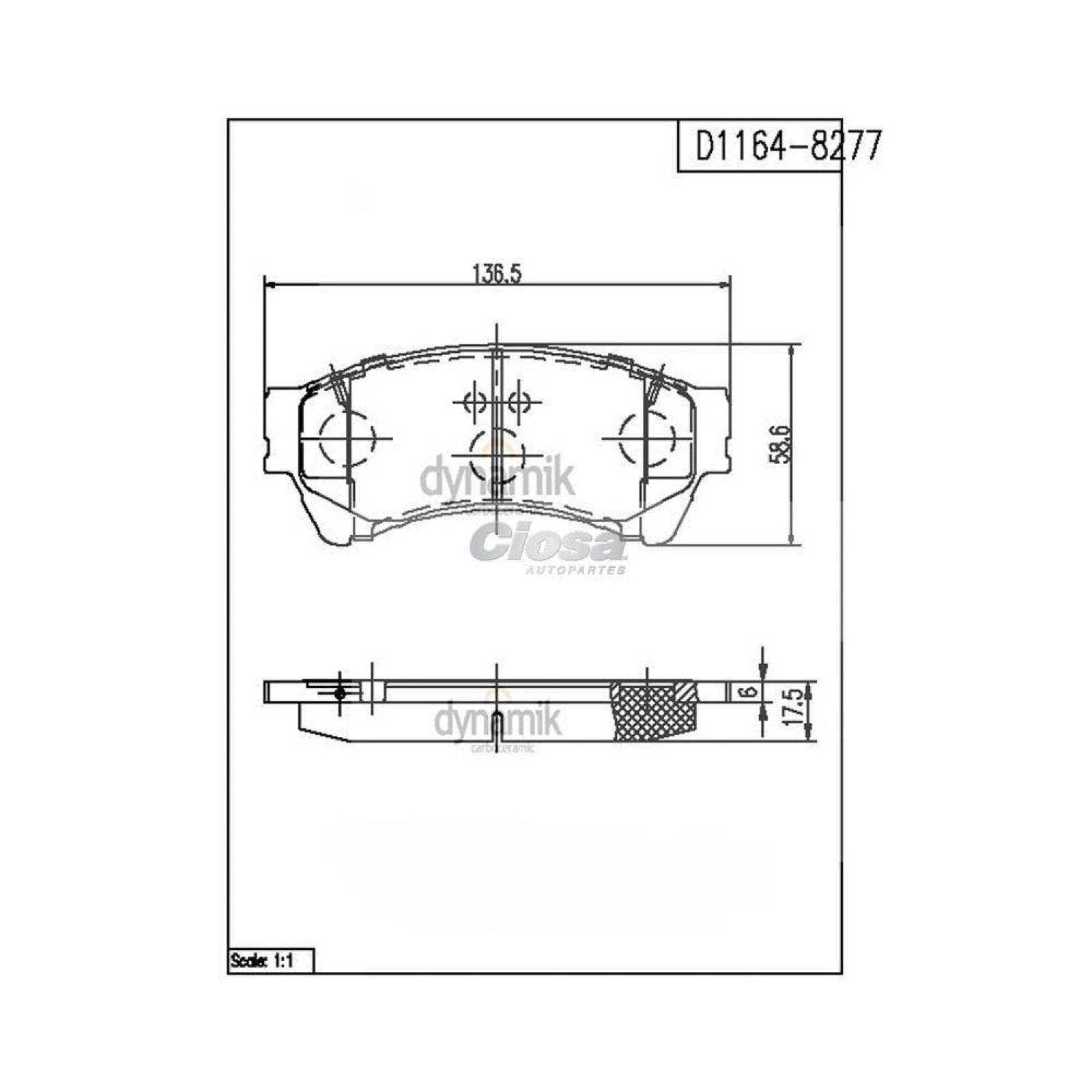 Balata Para Mazda 6 2008 - 2013 (Dynamik) 