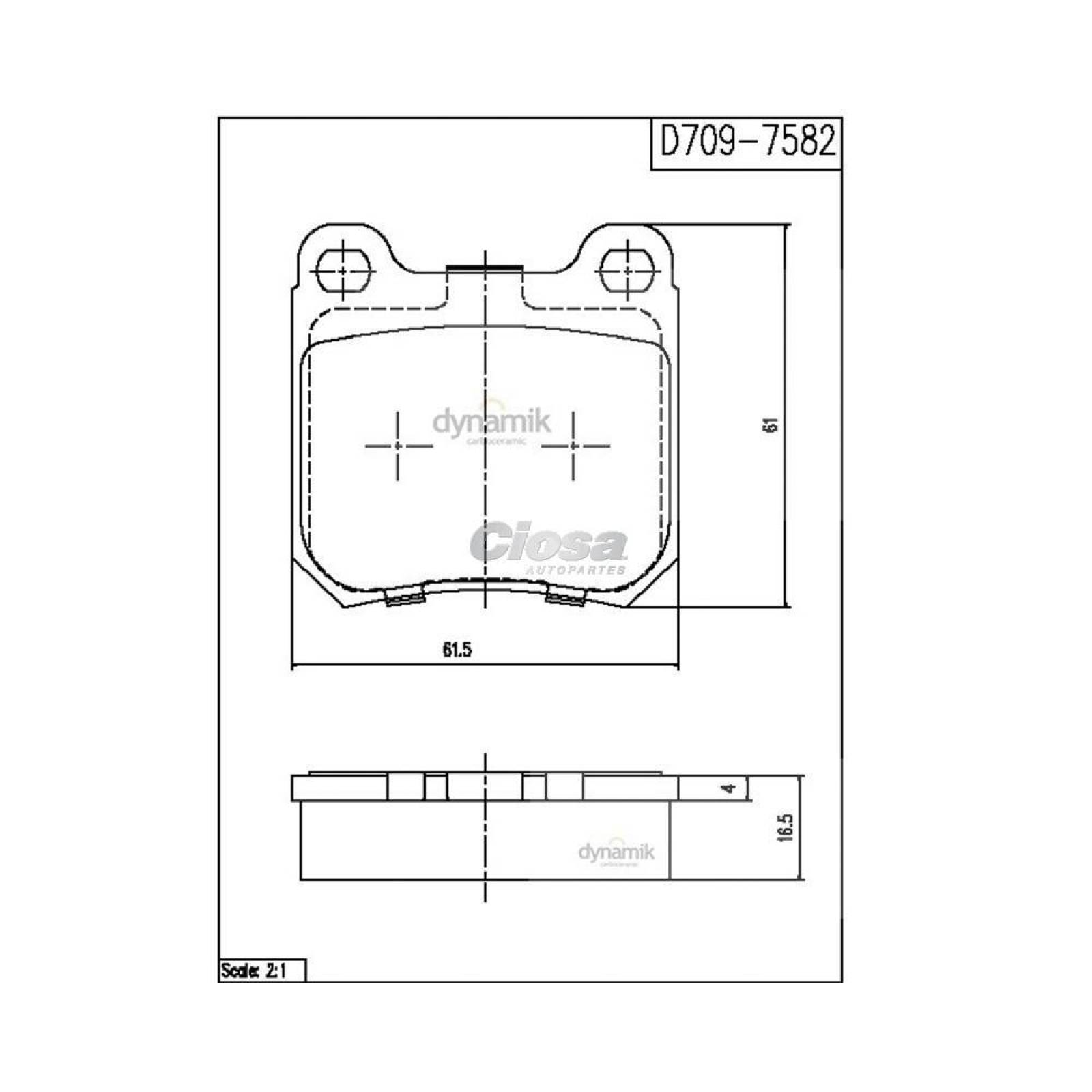 Balata Para Chevrolet Astra 2007 - 2008 (Dynamik) 