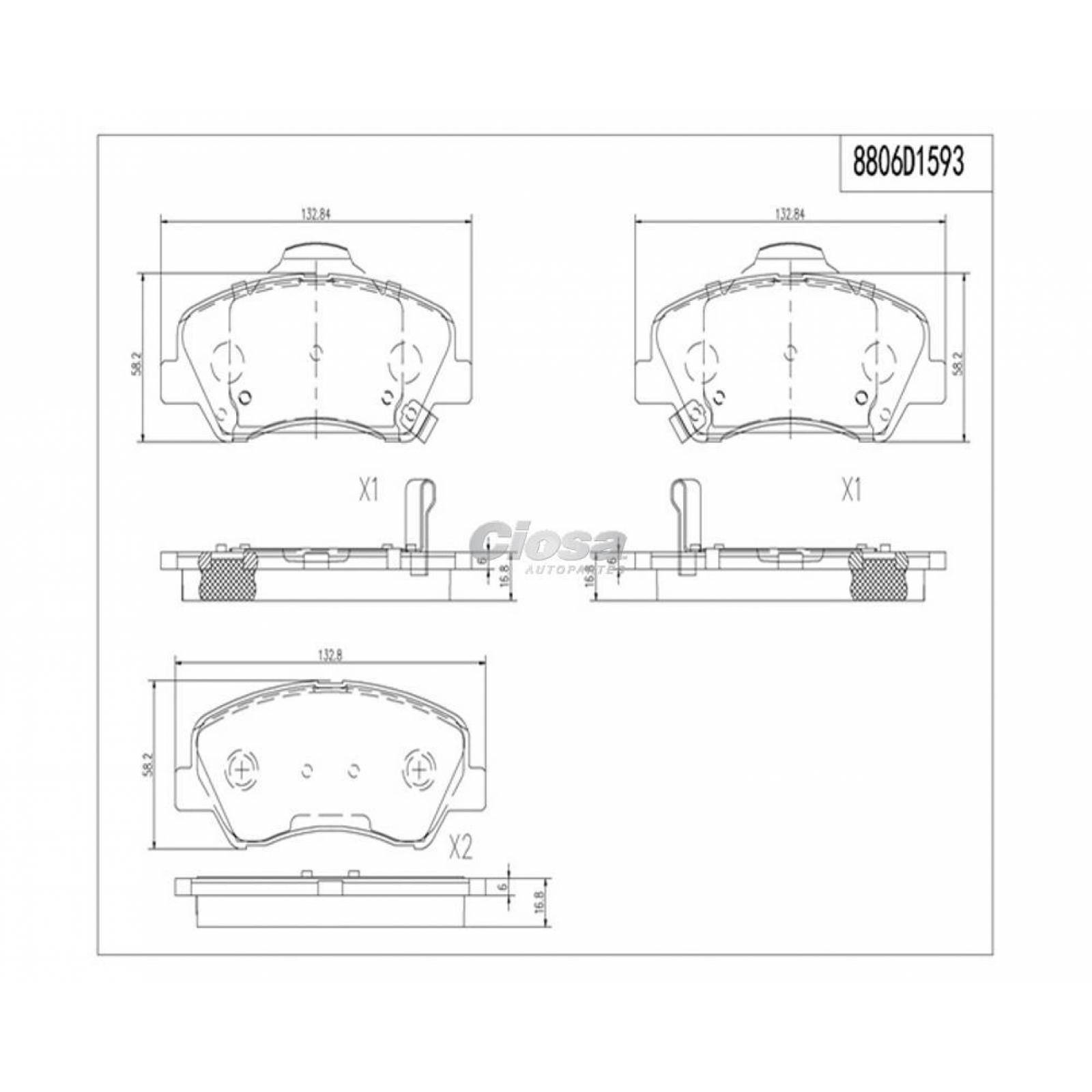 Balata Para Kia Rio 2012 - 2017 (Dynamik) 