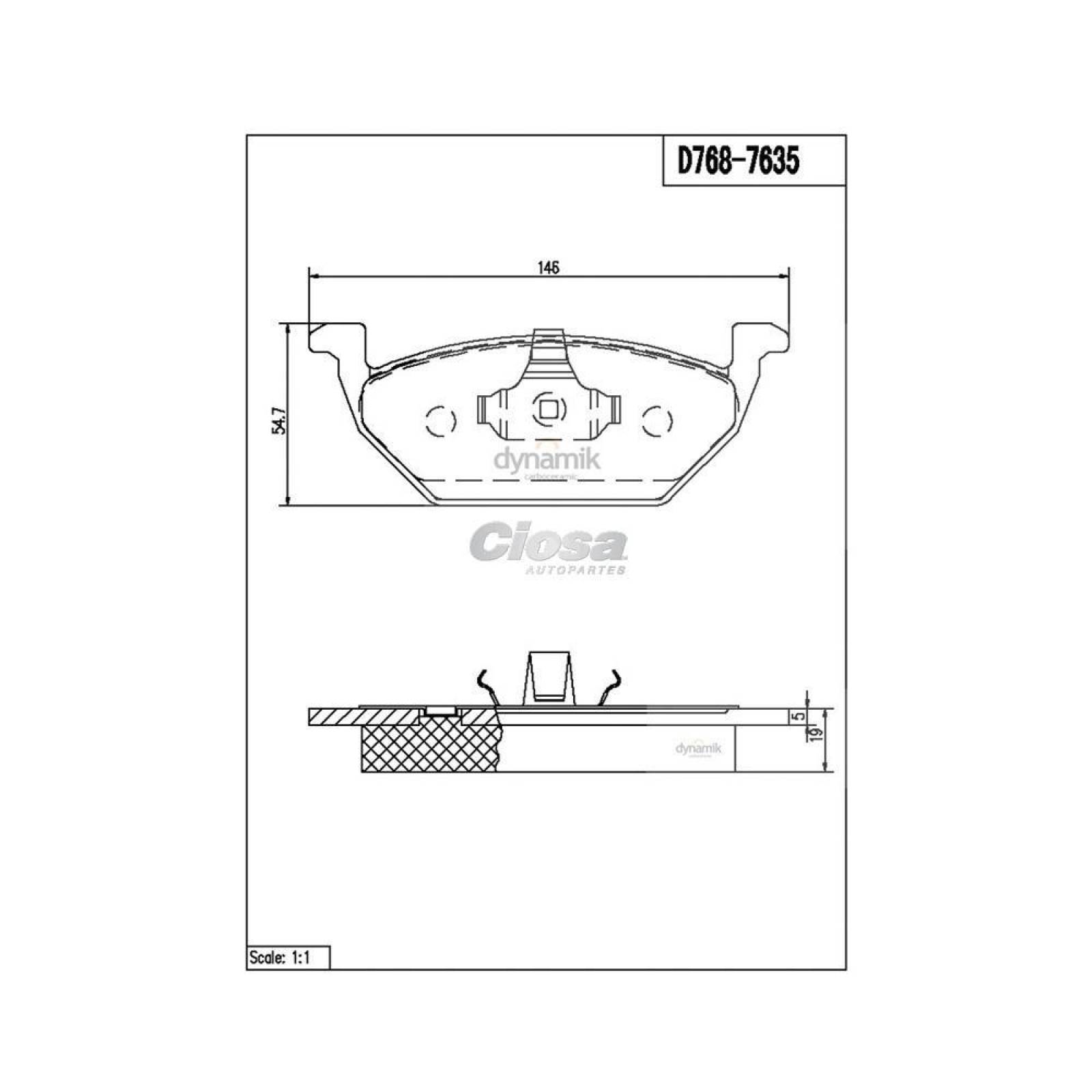 Balata Para Seat Ibiza 2004 - 2009 (Dynamik) 