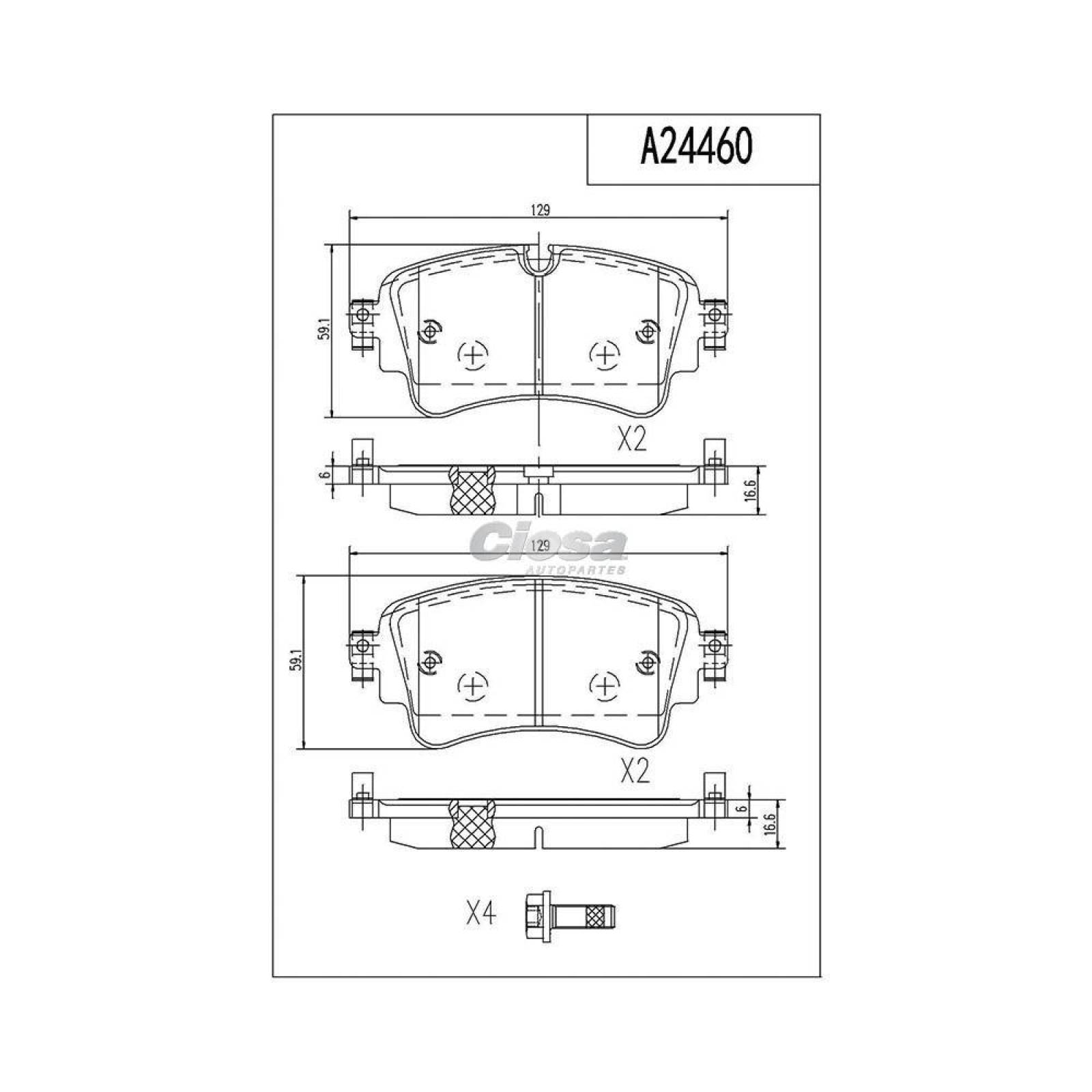 Balata Para Audi Q7 2017 - 2017 (Dynamik) 