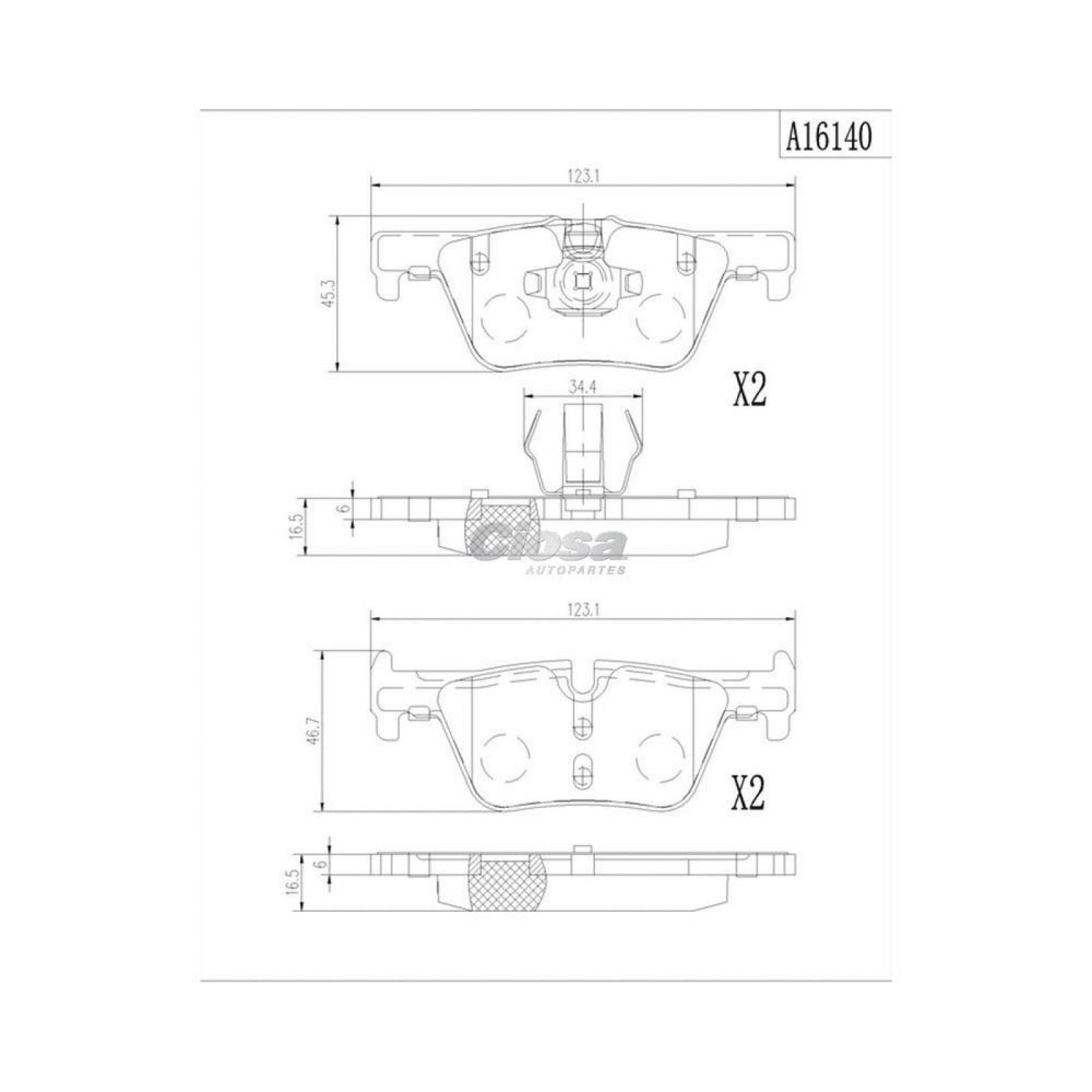 Balata Para Bmw 320I Xdrive 2013 - 2015 (Dynamik) 