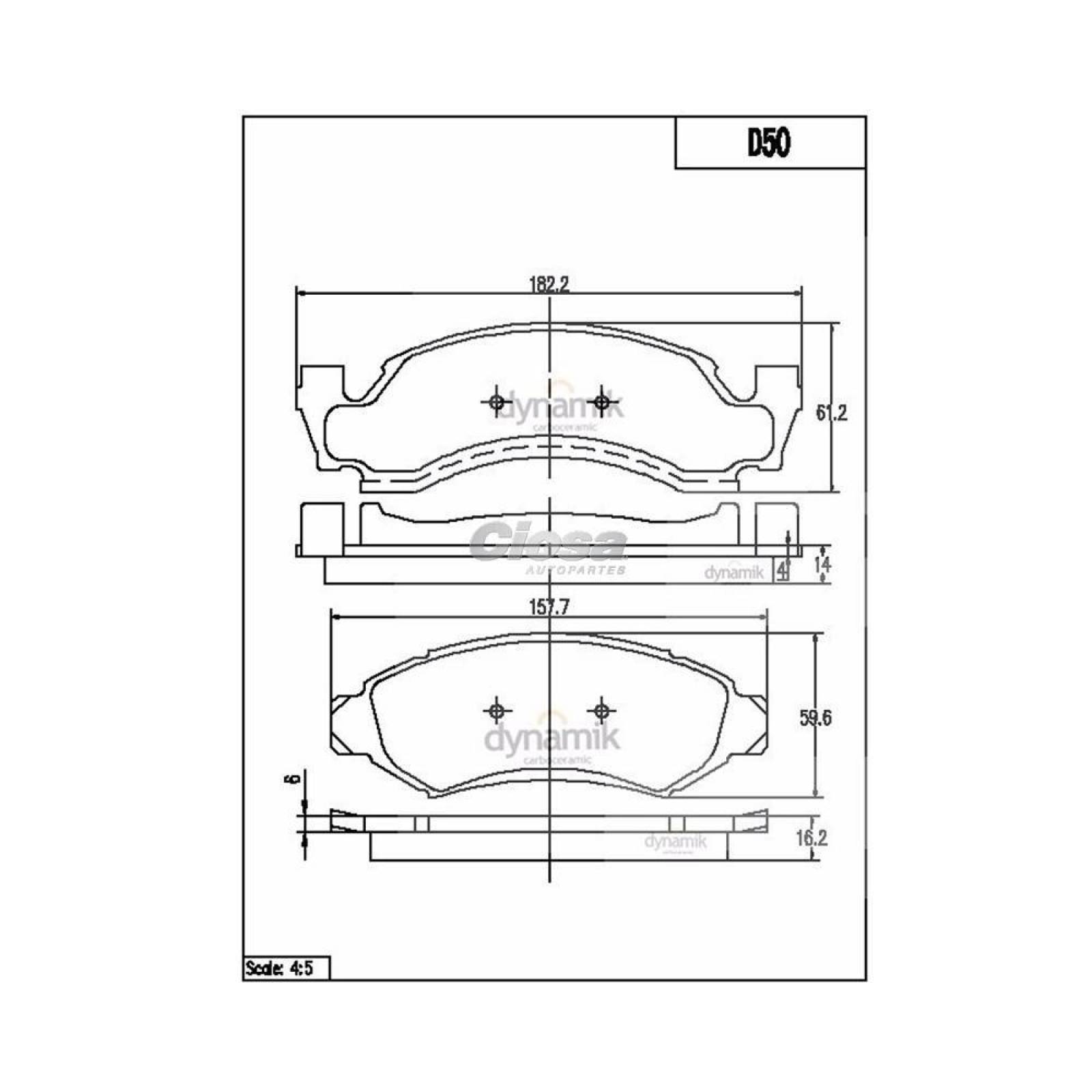 Balata Para Mercury Grand Marquis 1975 - 1978 (Dynamik) 