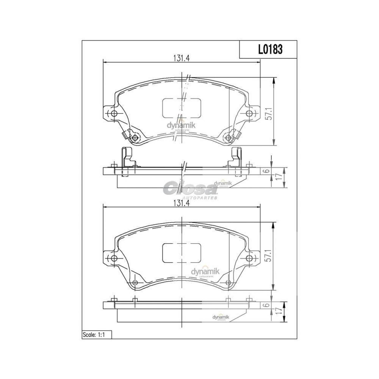 Balata Para Toyota Fielder 2001 - 2002 (Dynamik) 