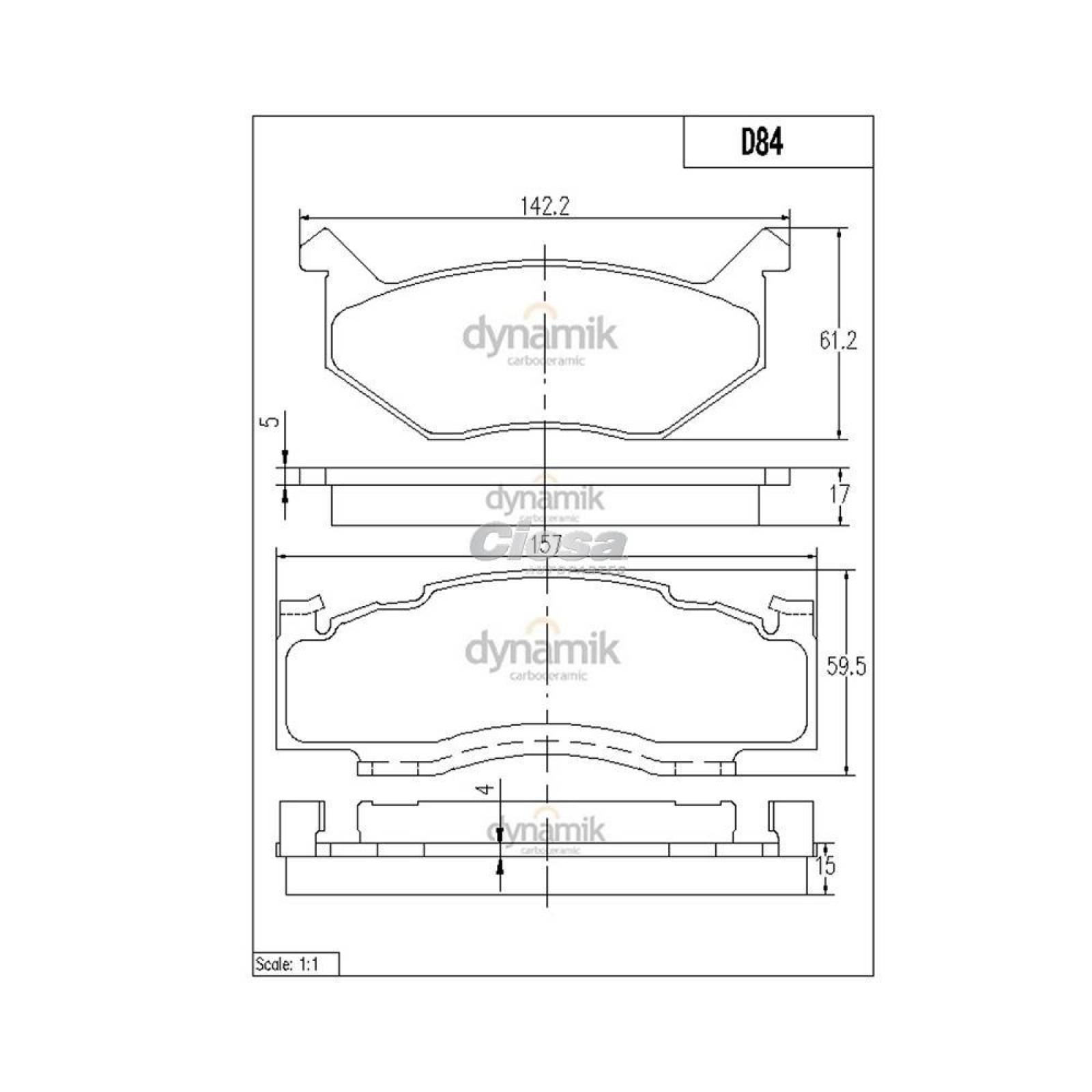Balata Para Plymouth Fury 1974 - 1974 (Dynamik) 