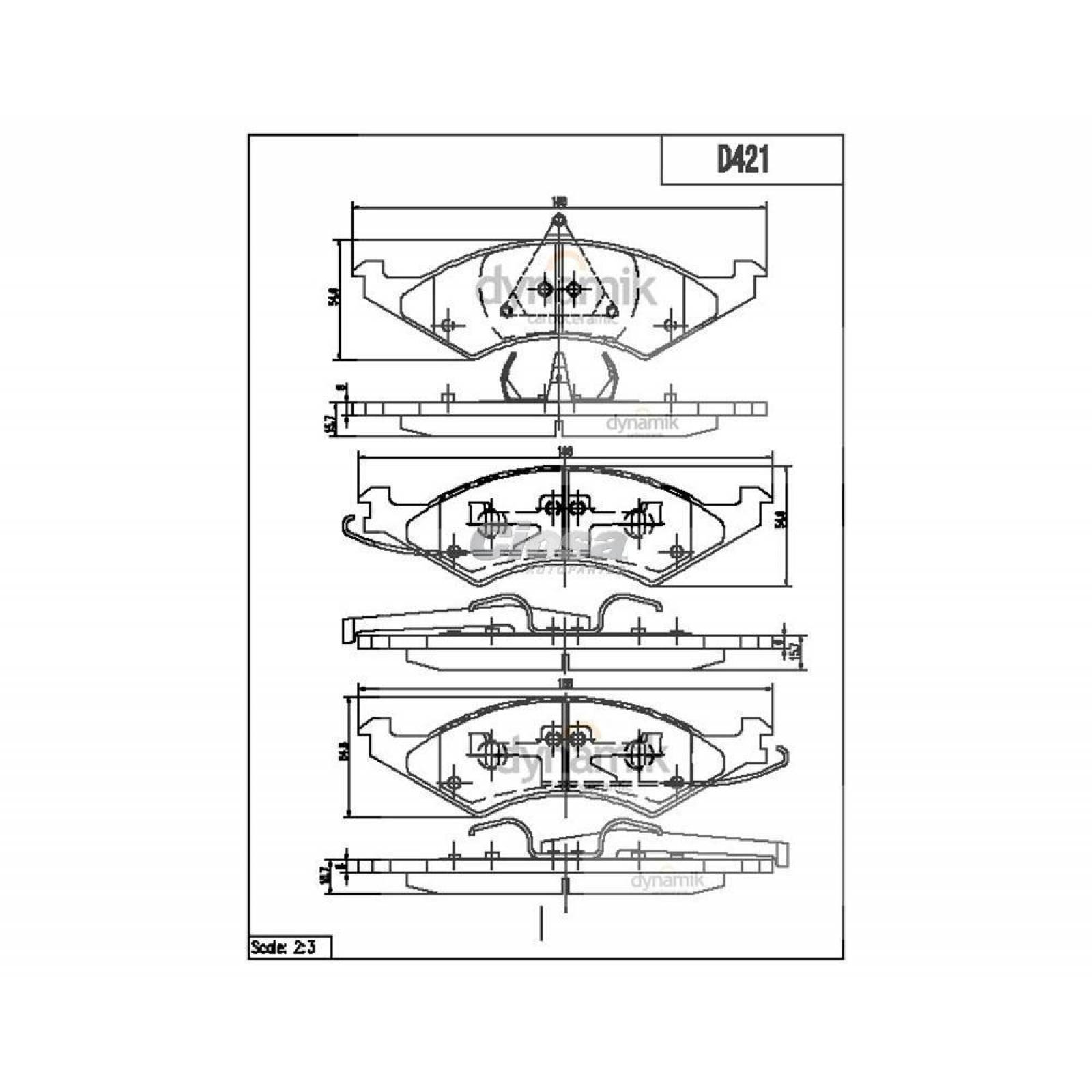 Balata Para Lincoln Continental 1988 - 1992 (Dynamik) 