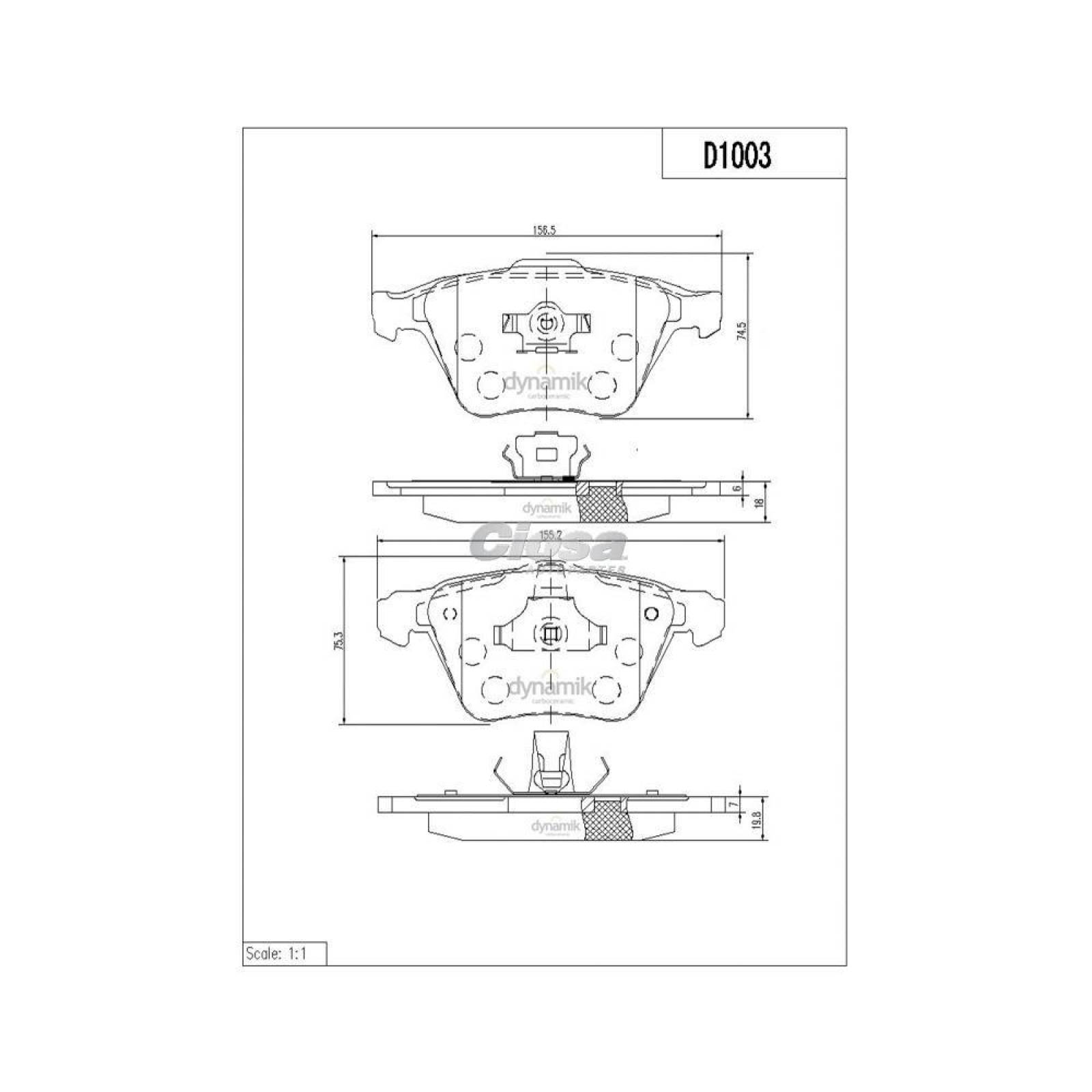 Balata Para Volvo Xc90 2003 - 2014 (Dynamik) 