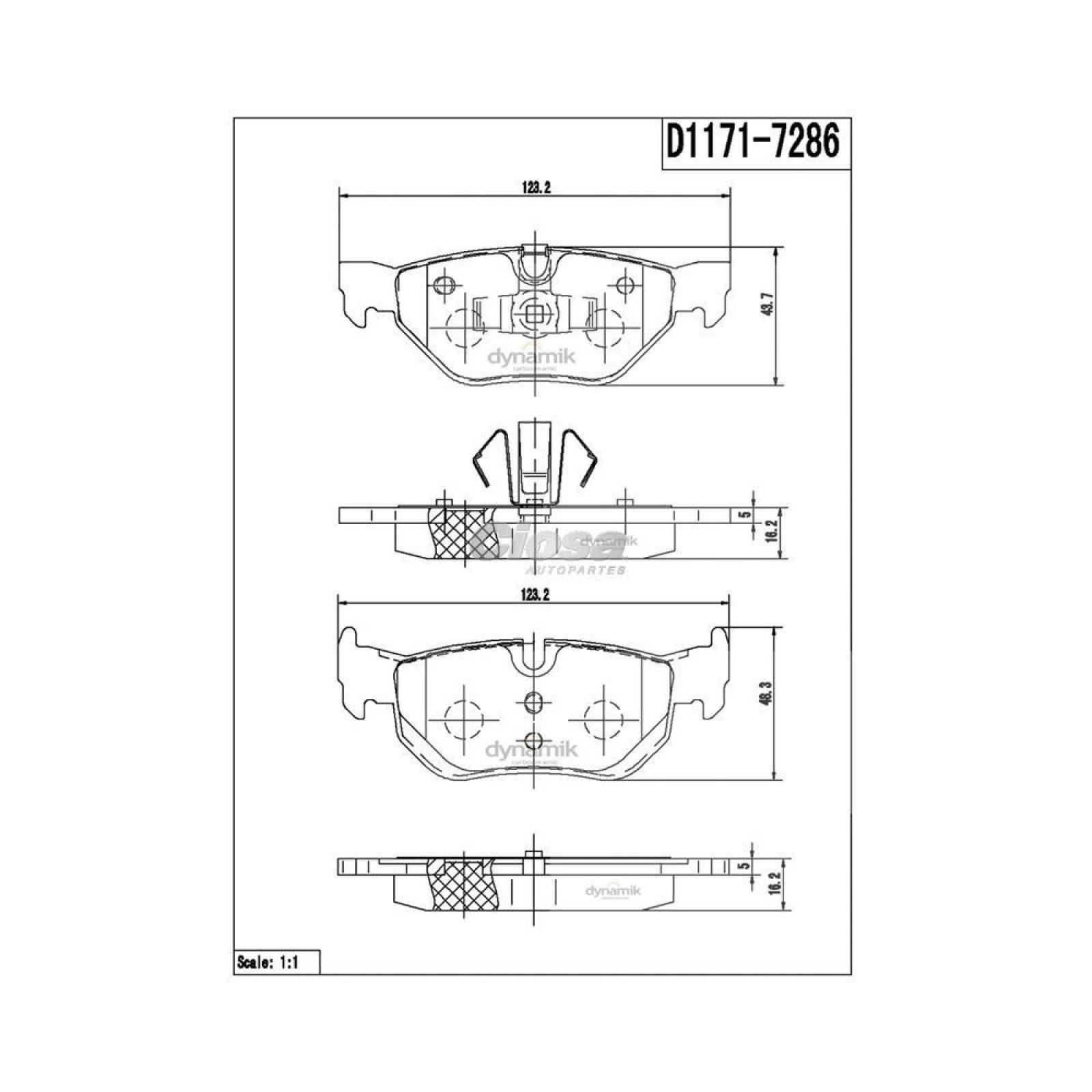 Balata Para Bmw 325Xi 2006 - 2006 (Dynamik) 