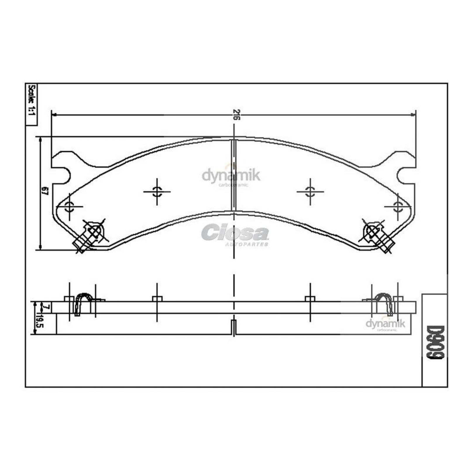 Balata Para Chevrolet Silverado 3500 Classic 2007 - 2007 (Dynamik) 